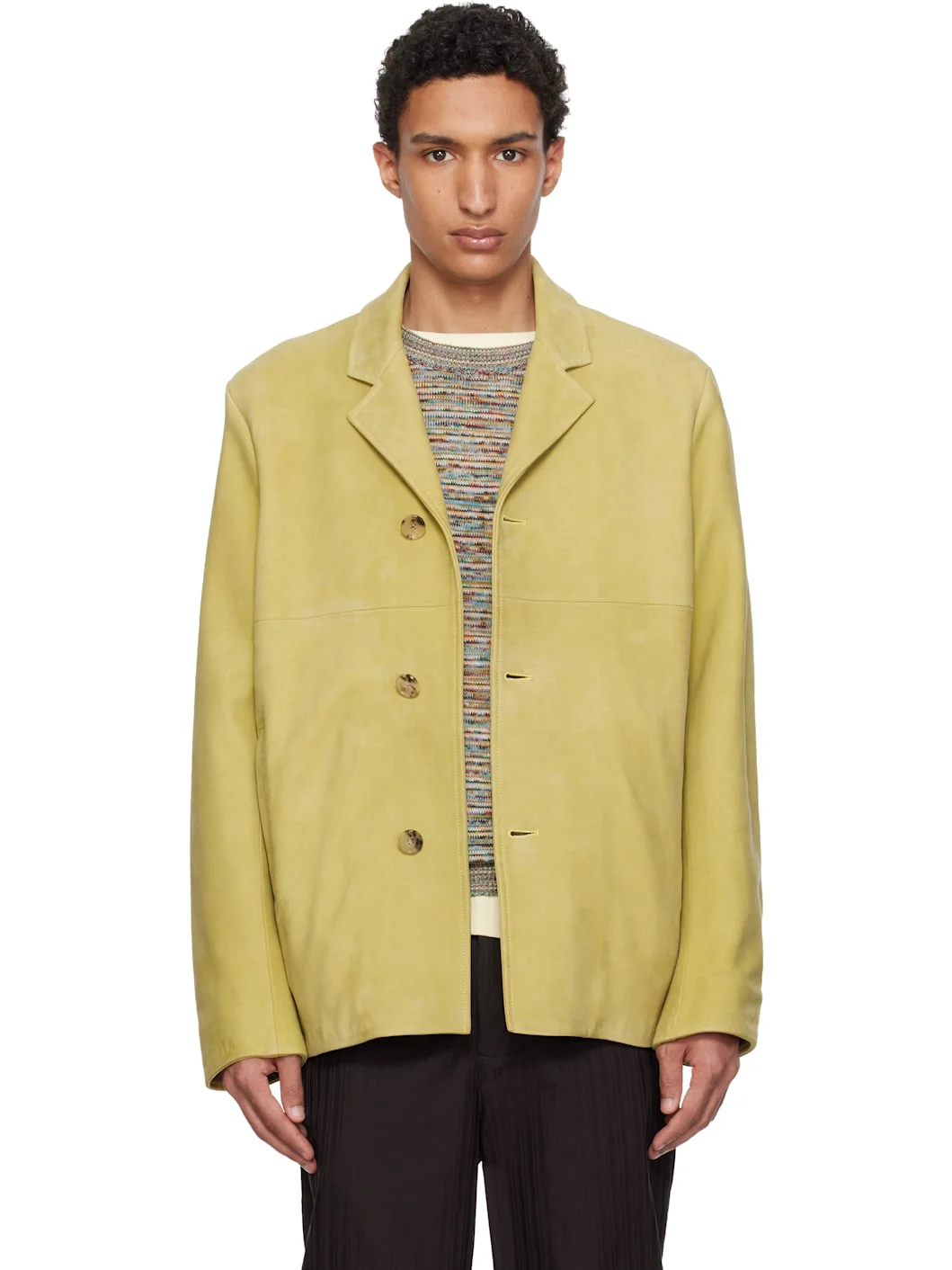 Tan Nubuck Leather Jacket - 1