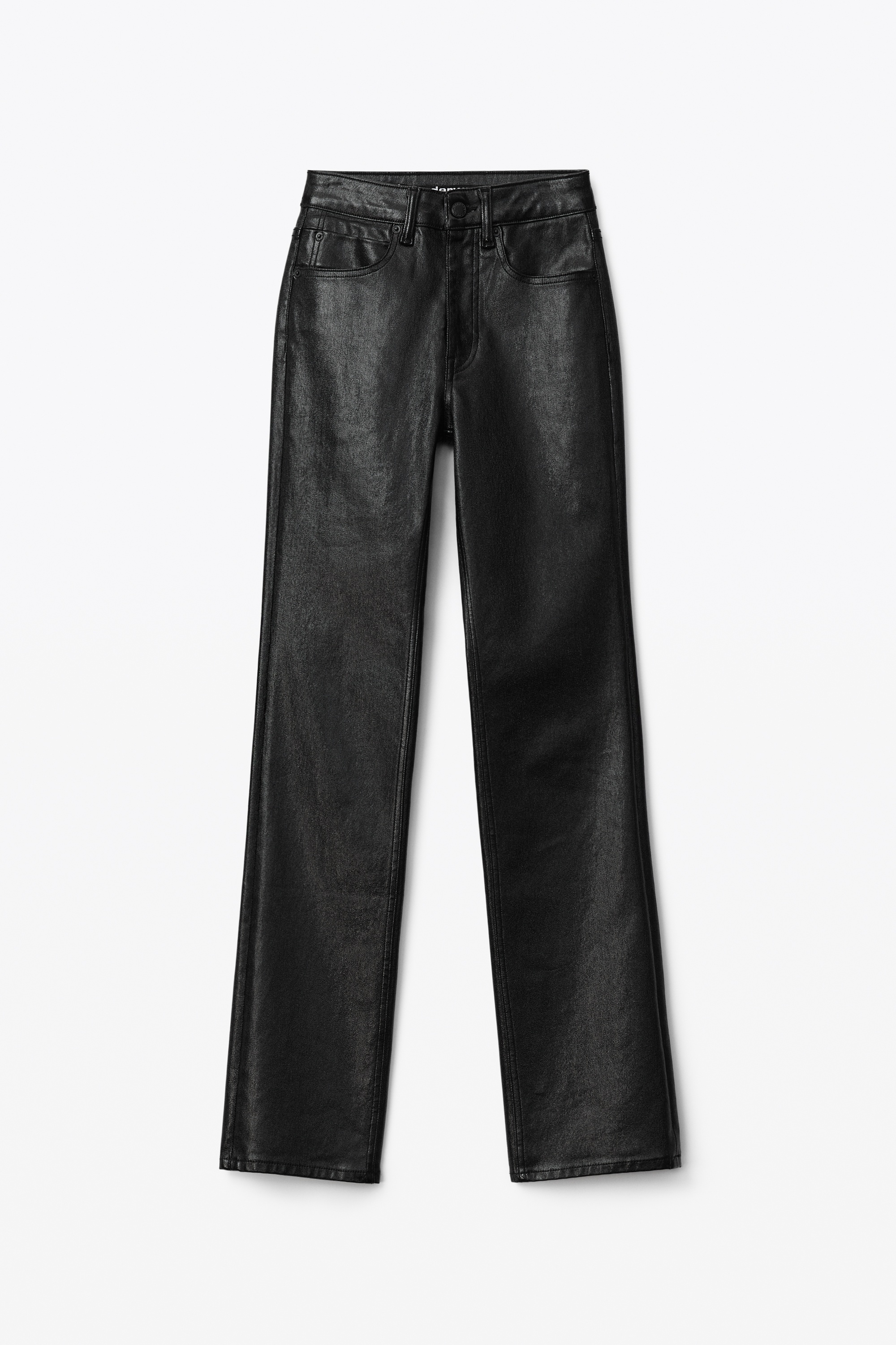 FLY JEAN IN COATED BLACK DENIM - 1