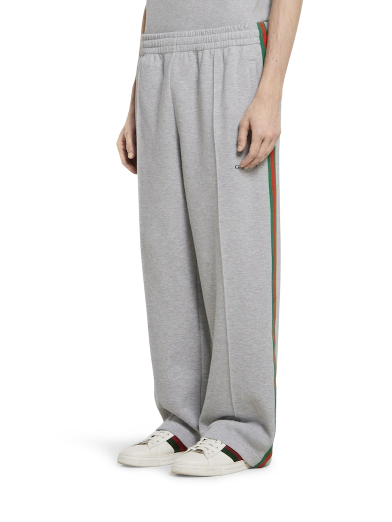 DOUBLE-LAYERED COTTON PIQUET SPORTS TROUSERS - 3