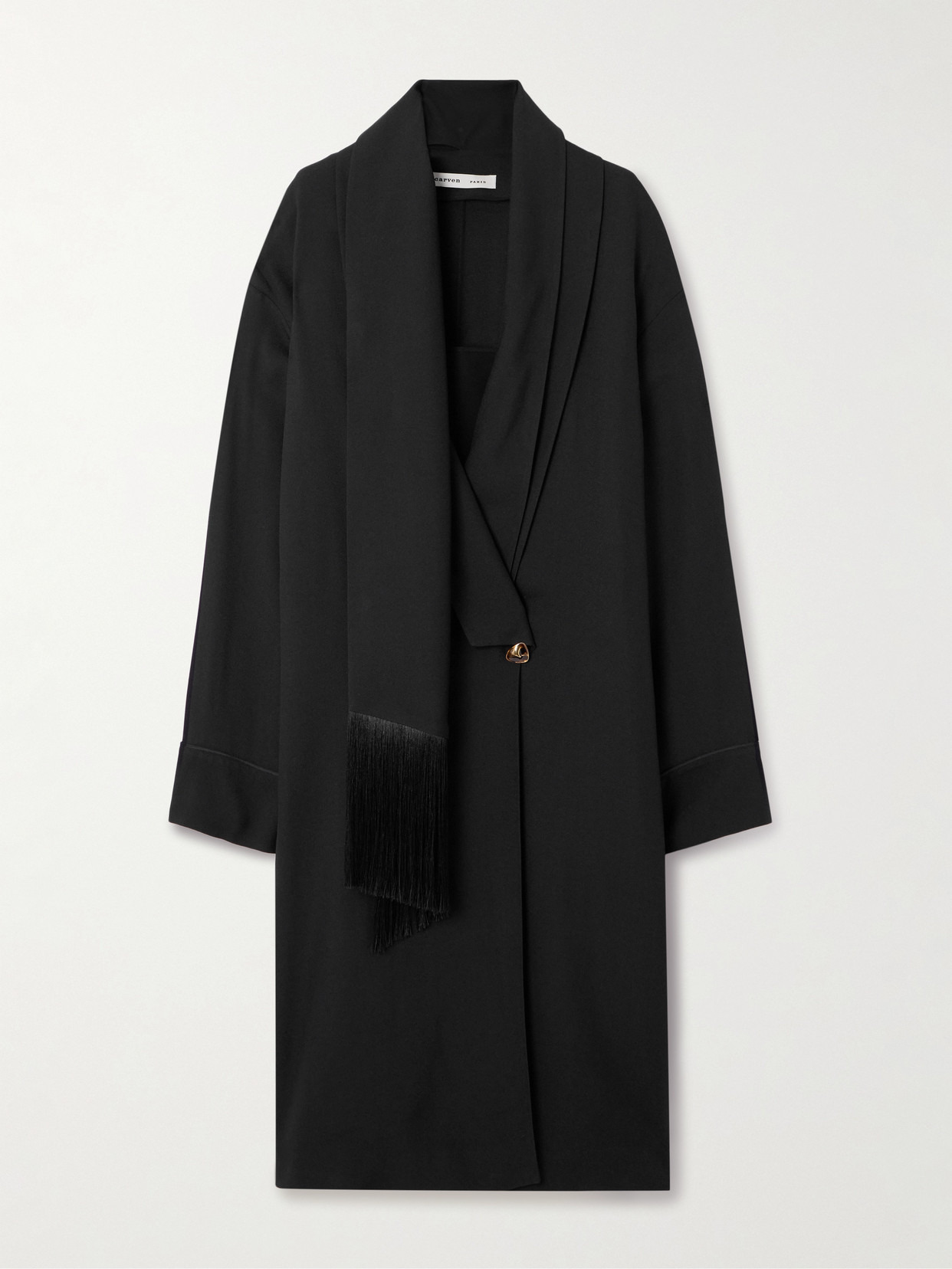 Scarf-detailed Crepe Midi Dress - 1
