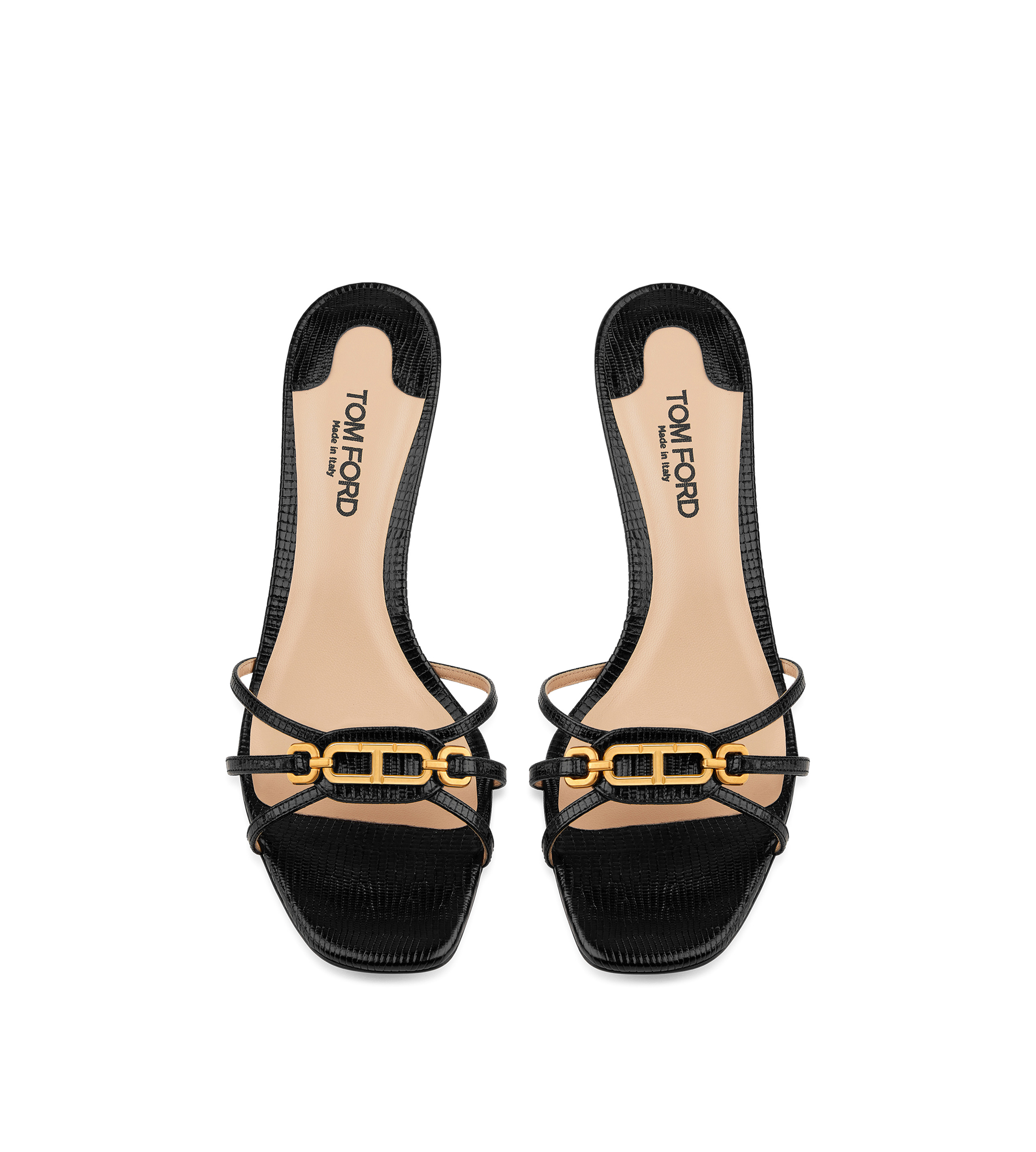 STAMPED LIZARD LEATHER WHITNEY MULE - 4