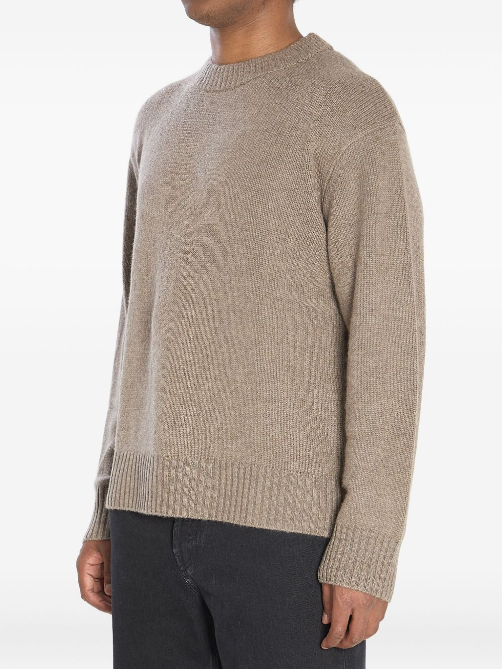 crew-neck ribbed cashmere sweater - 2