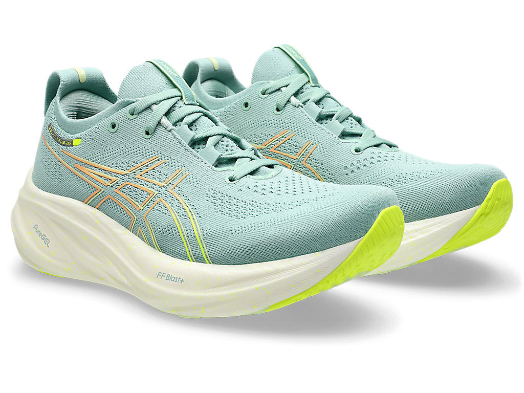 (WMNS) ASICS Gel-Nimbus 26 Sneakers 'Light Celadon Safety Yellow' 1012B601-301 - 3