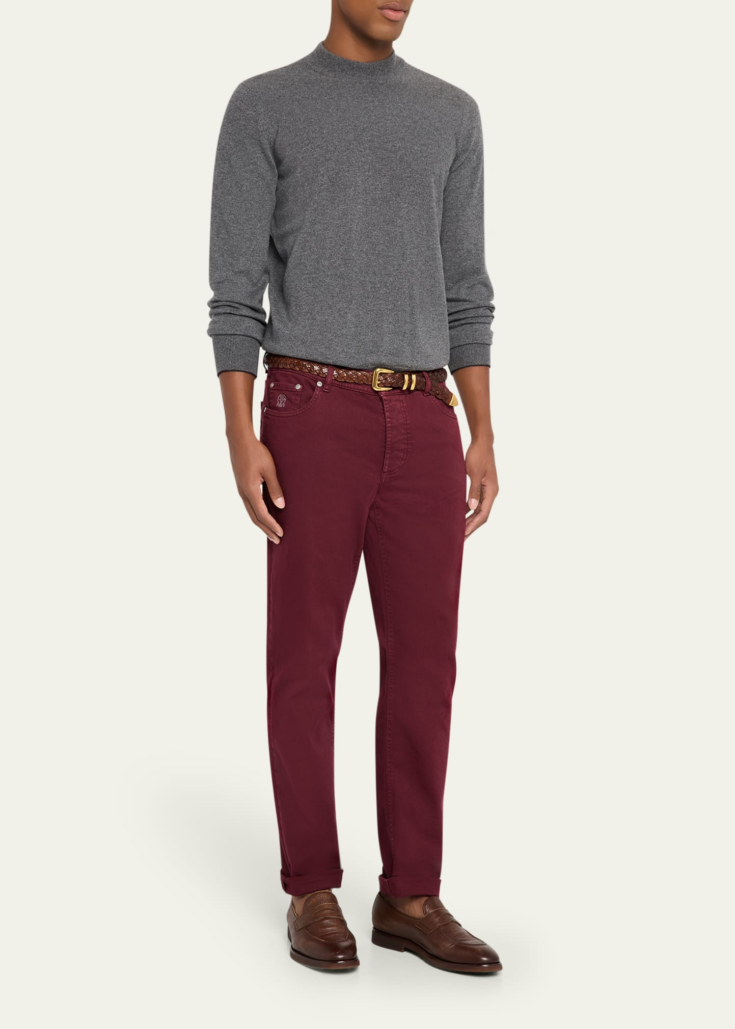 Men's Traditional-Fit Denim Five-Pocket Pants - 2