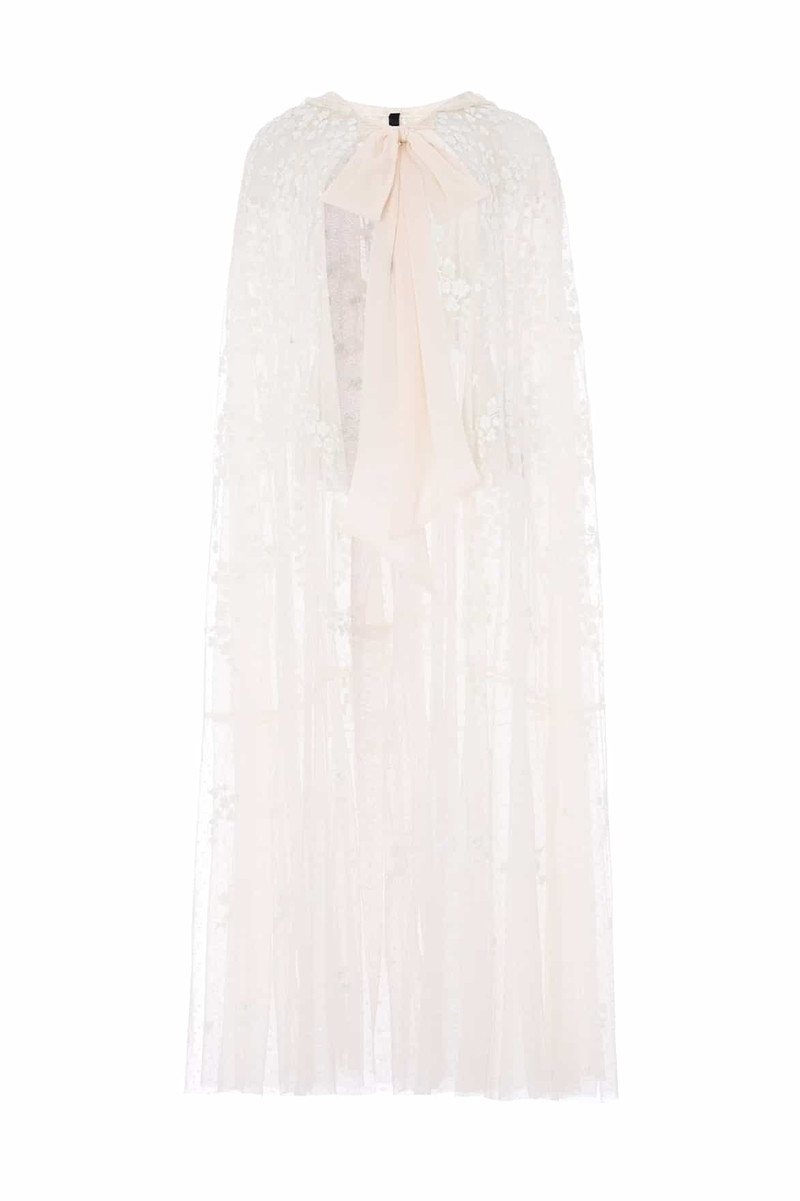 Scatter Blossom Hooded Long Cape 3