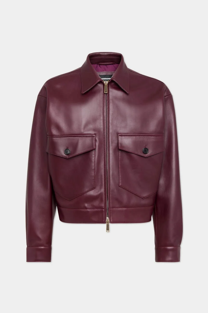 CHIC LEATHER BLOUSON - 1