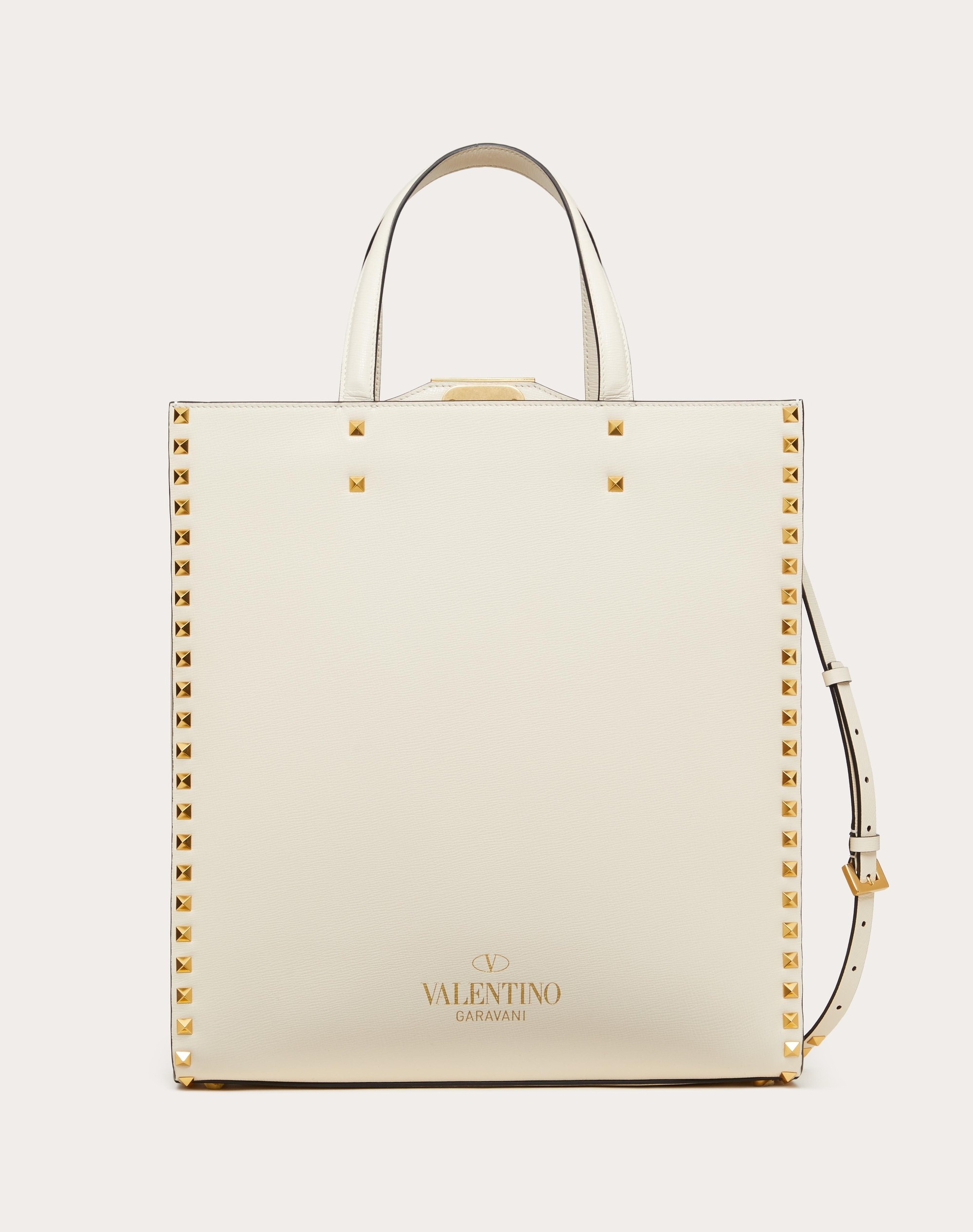 ROCKSTUD GRAINY CALFSKIN TOTE BAG - 3
