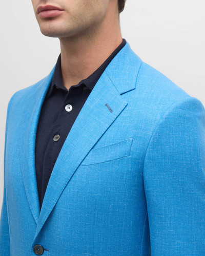 ZEGNA Men's Solid Cashmere-Linen Blazer outlook