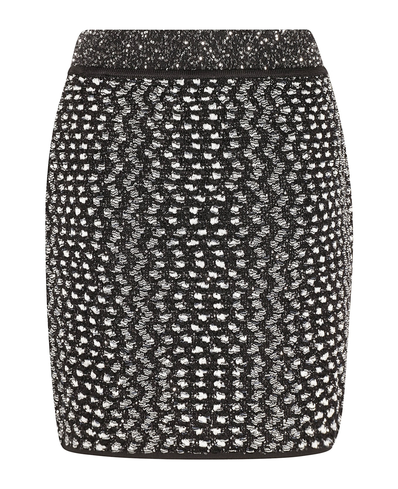 Flamed Lamé Mini Skirt - 2