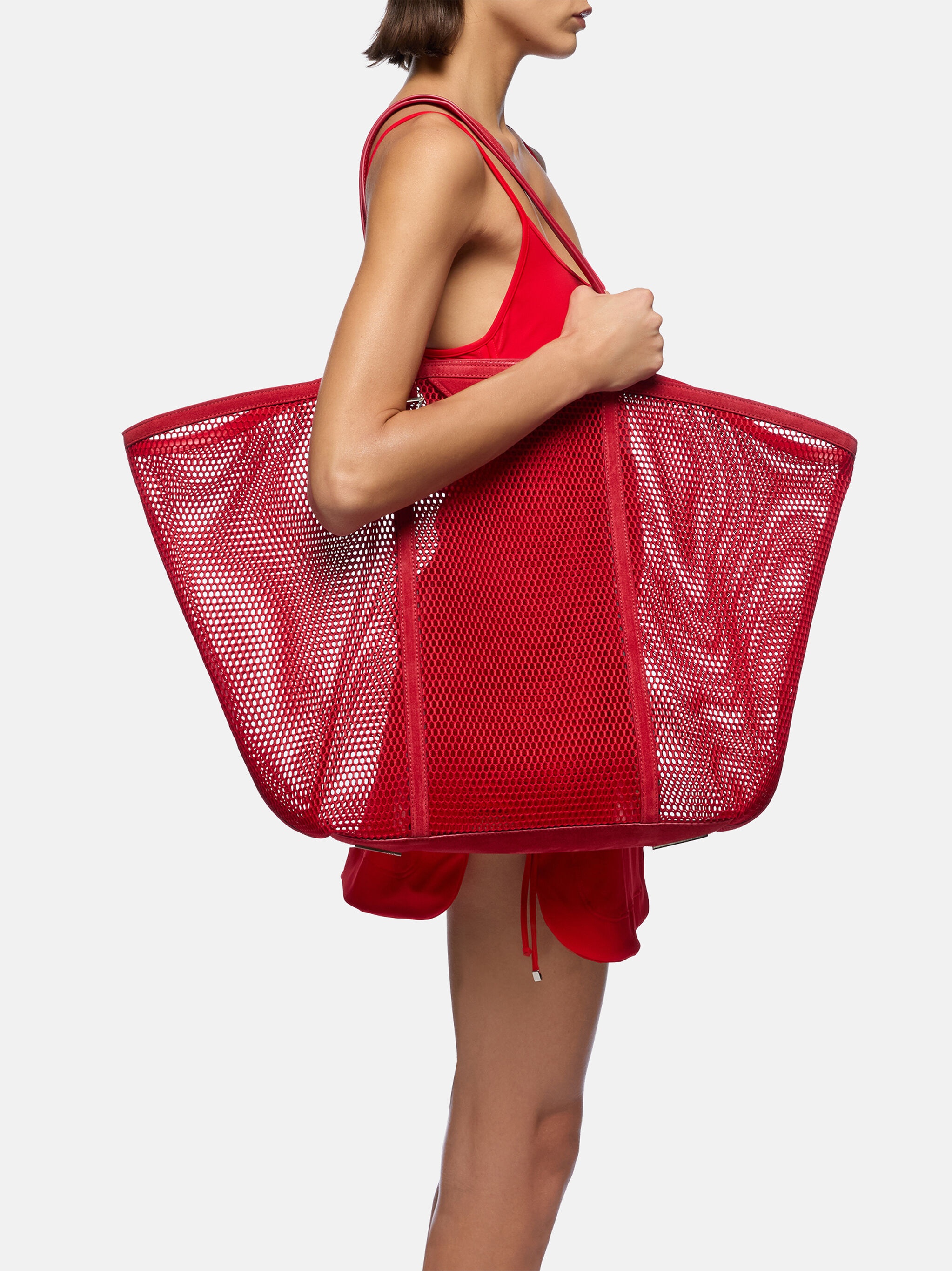''VIA DEL MARE'' RED TOTE BAG - 2