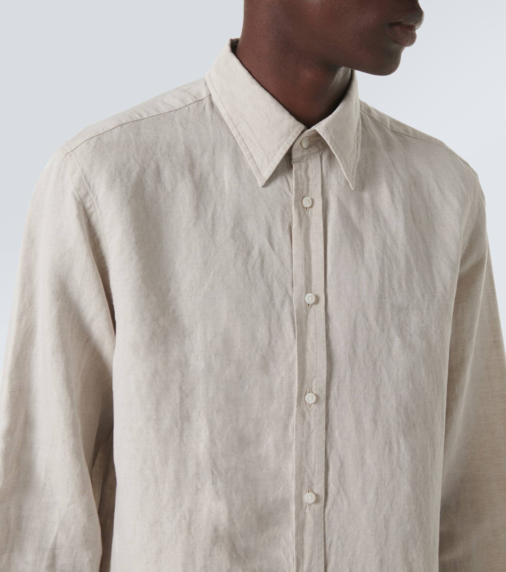 Linen-blend shirt - 5