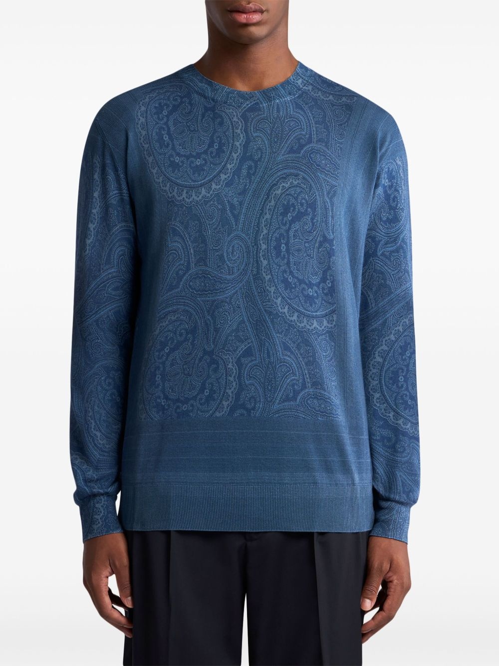 paisley silk-cashmere sweater - 2