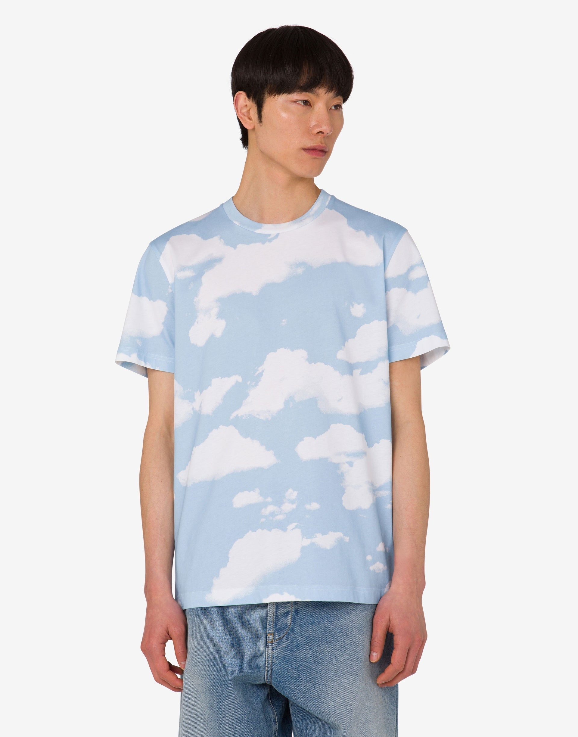 ORGANIC COTTON JERSEY T-SHIRT ARCHIVE CLOUDS - 2