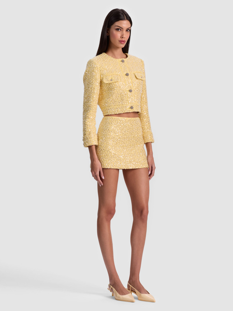 ECENIA EMBELLISHED TWEED MINI SKIRT 6