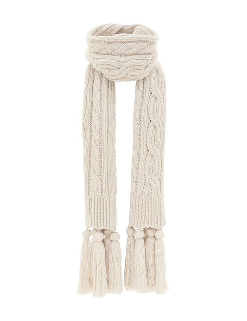 CABLE KNIT SCARF 1