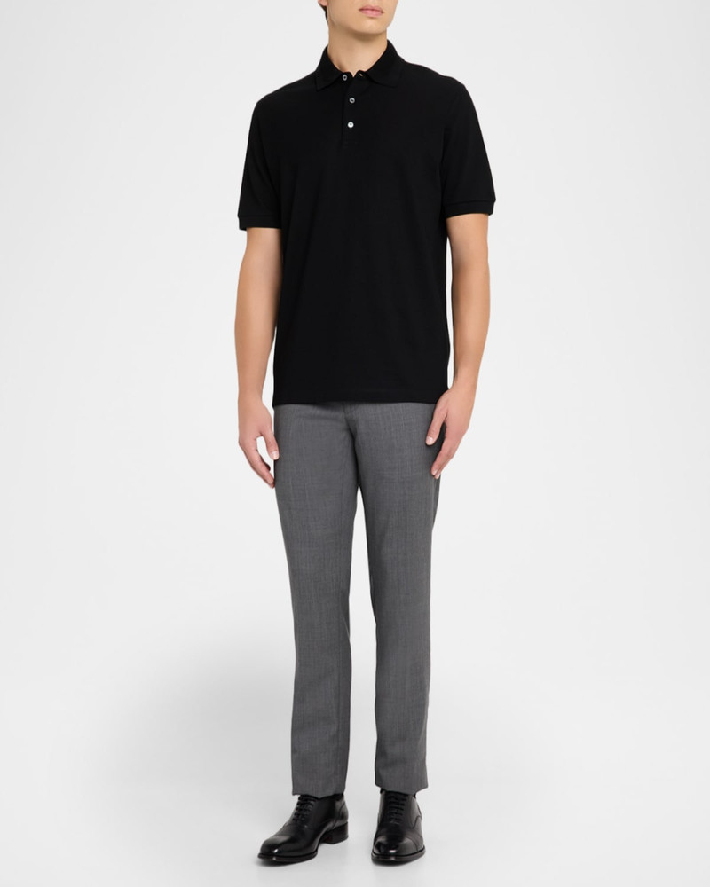Canali Men's Classic-Fit Cotton Pique Polo Shirt outlook