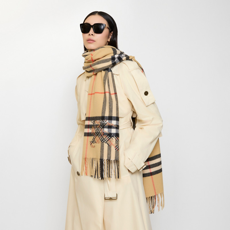 Wide Cross Stitch EKD Check Cashmere Scarf 3