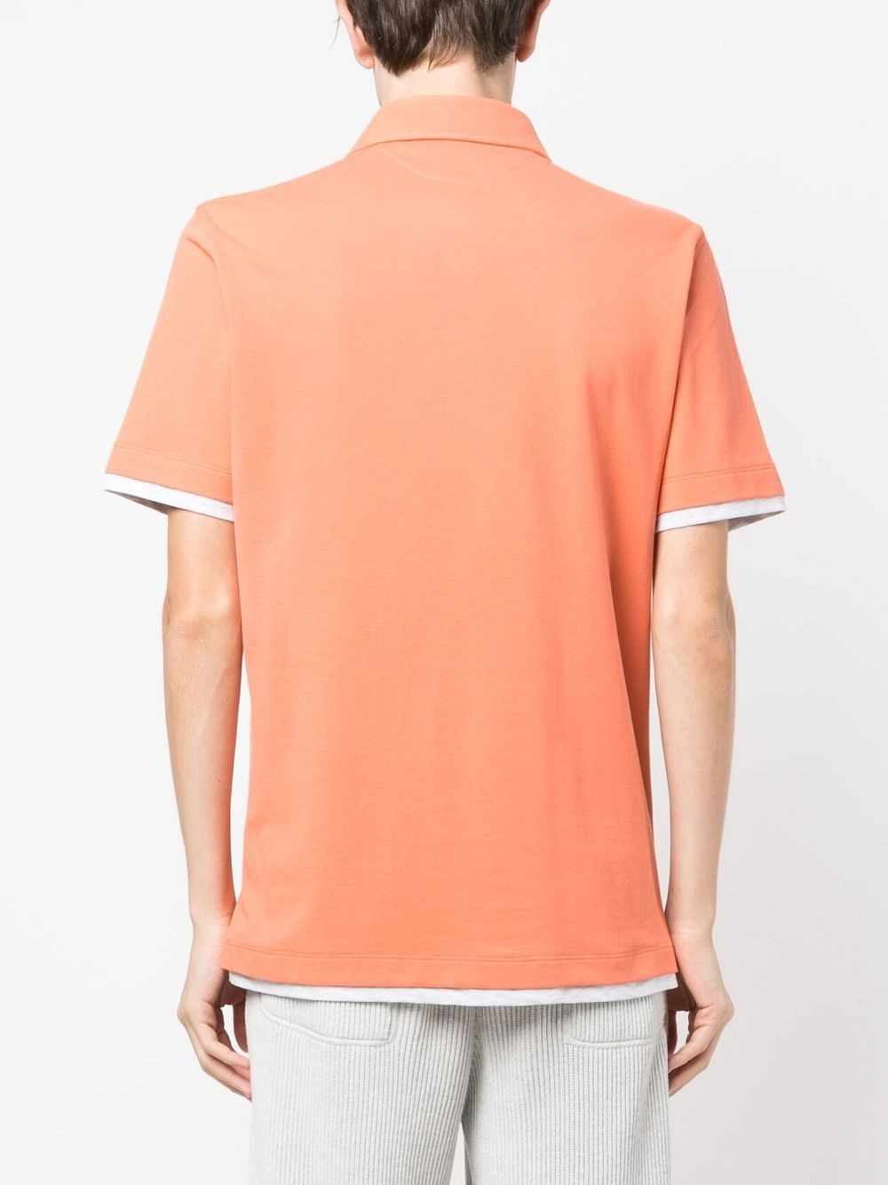layered cotton polo shirt - 4
