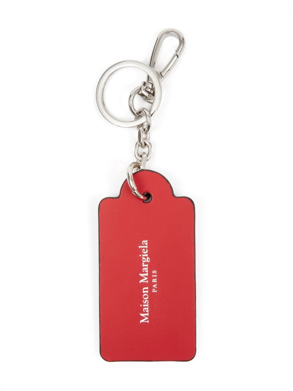 Four stitch-logo leather key chain - 1