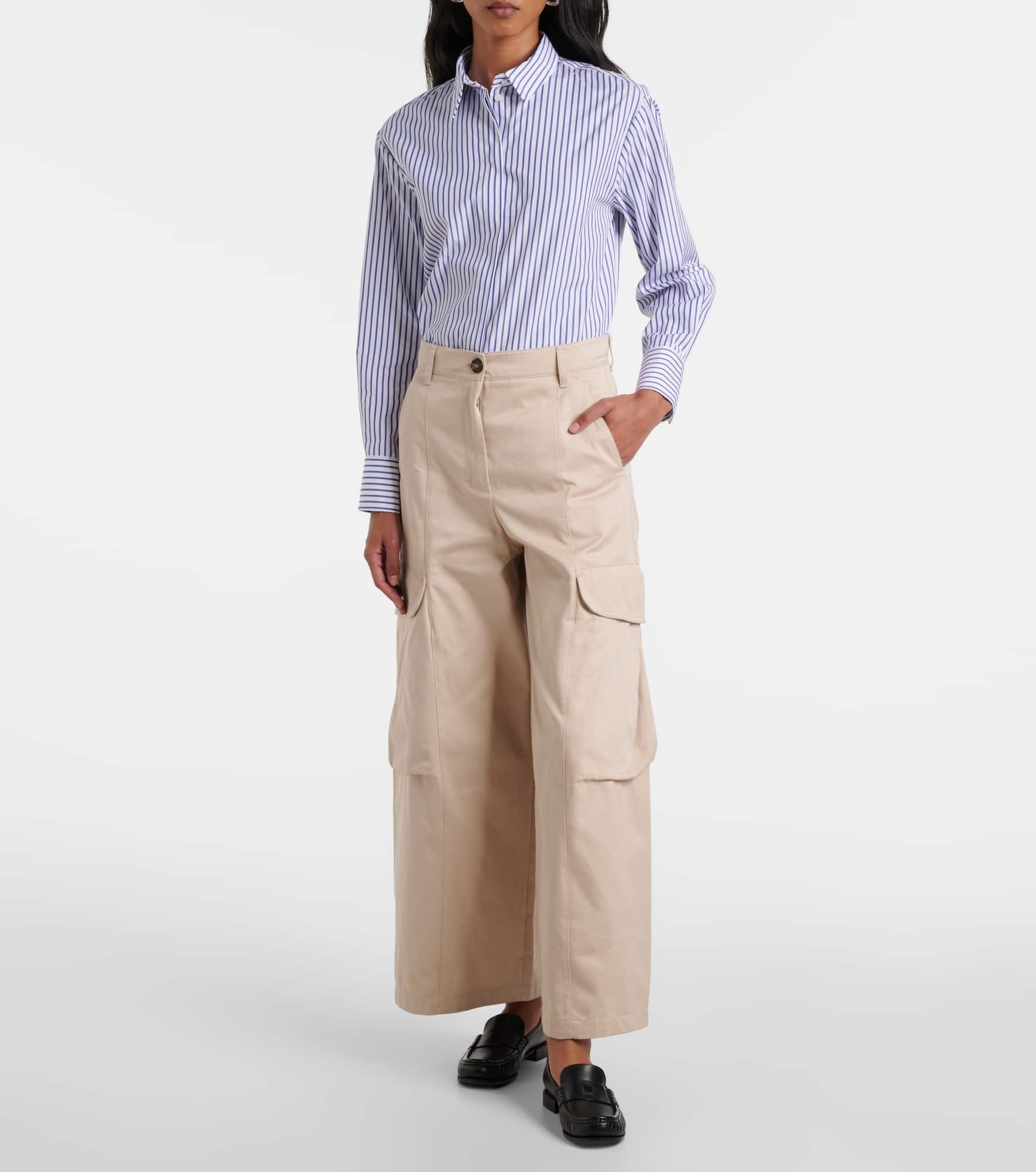 Cotton gabardine cargo pants - 2