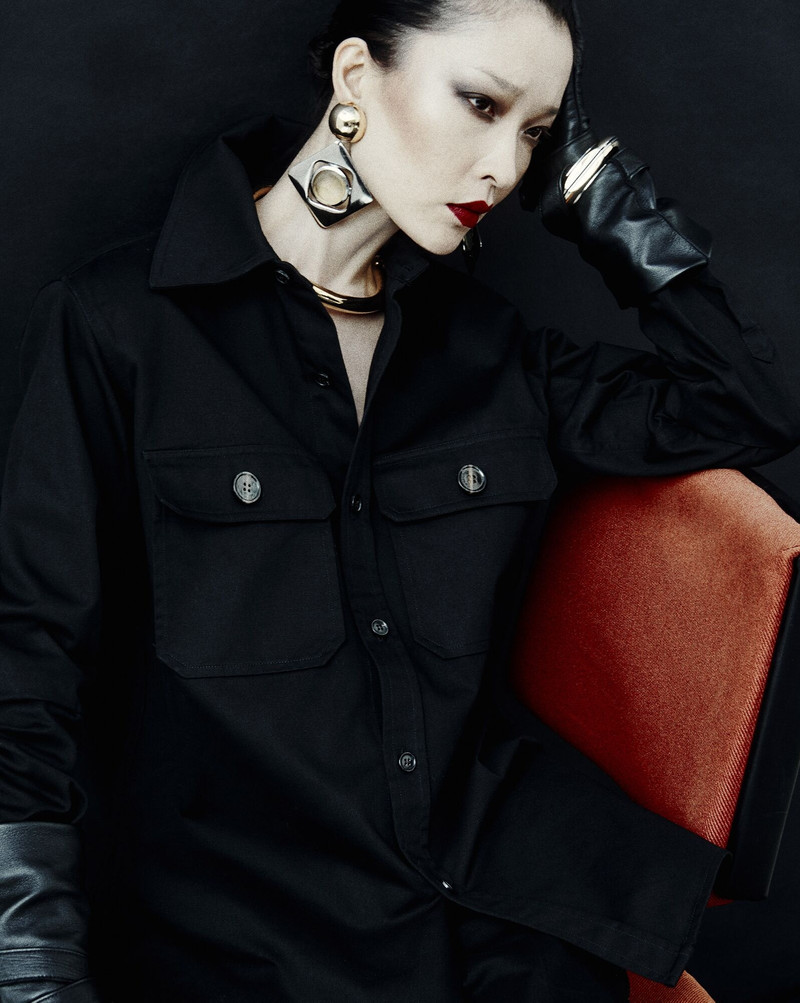 SAINT LAURENT saharienne shirt in cotton drill outlook