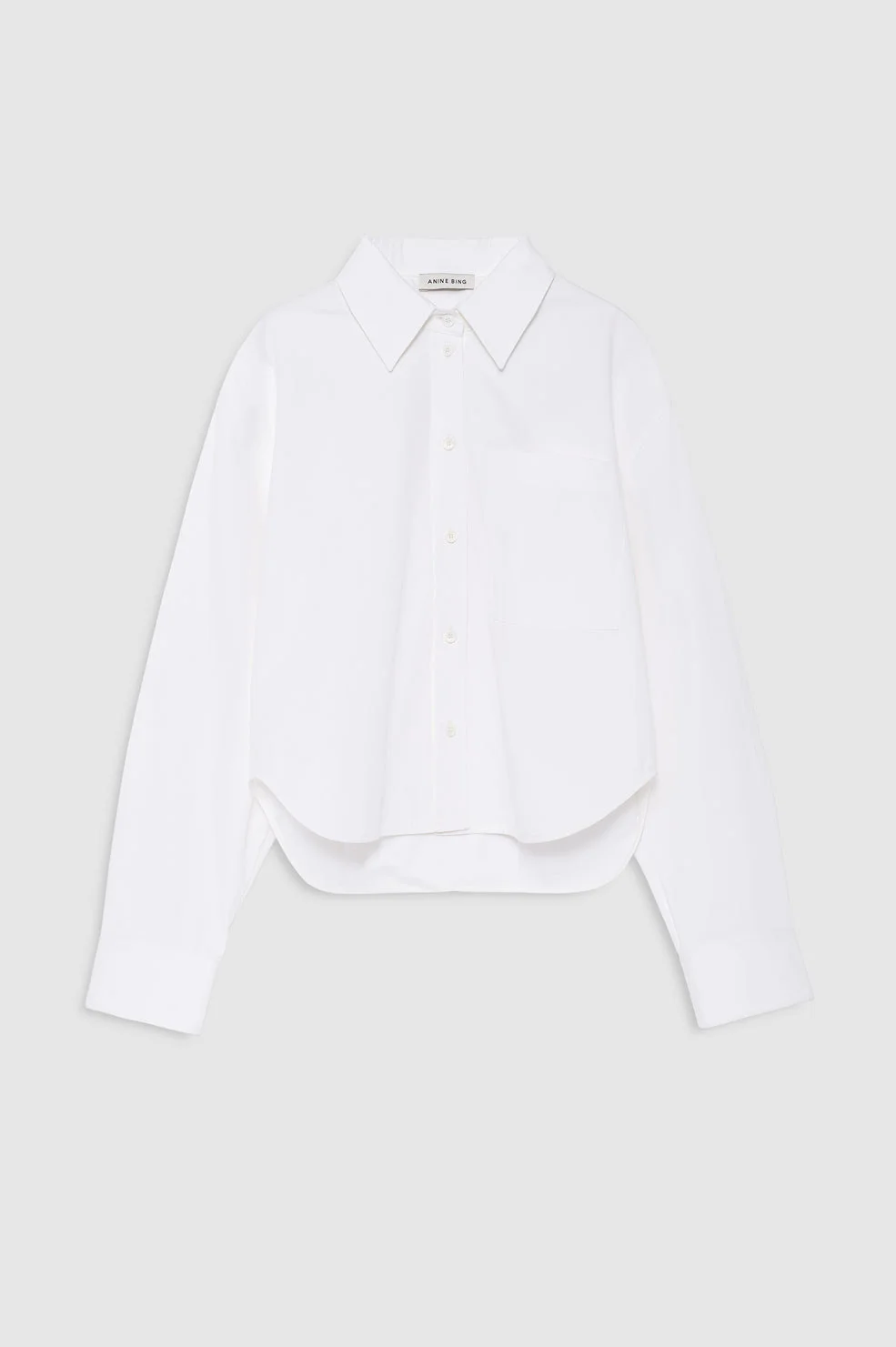 Scott Cropped Shirt - White - 1