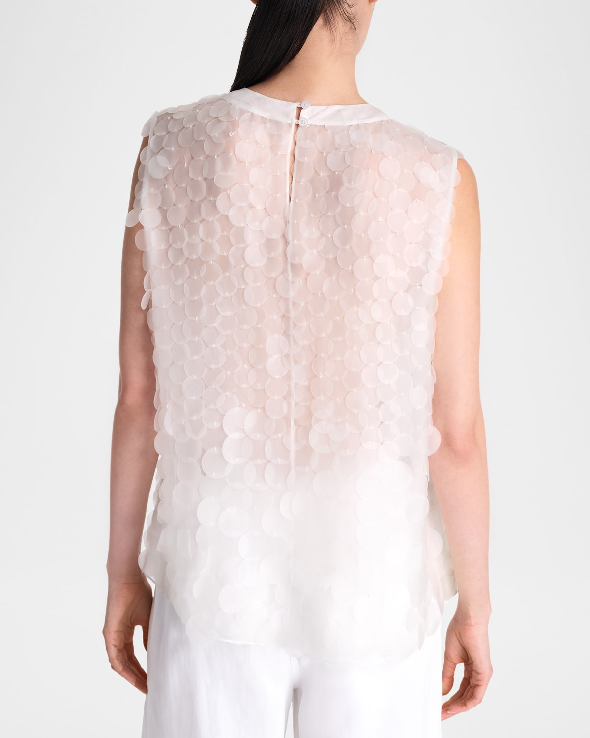 Semi-Sheer Paillette Shell - 2
