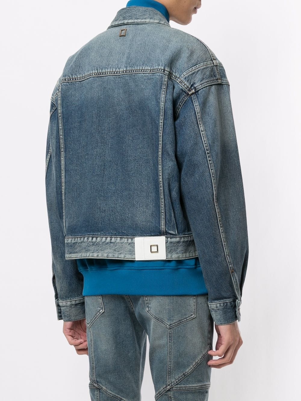 faded denim jacket - 4