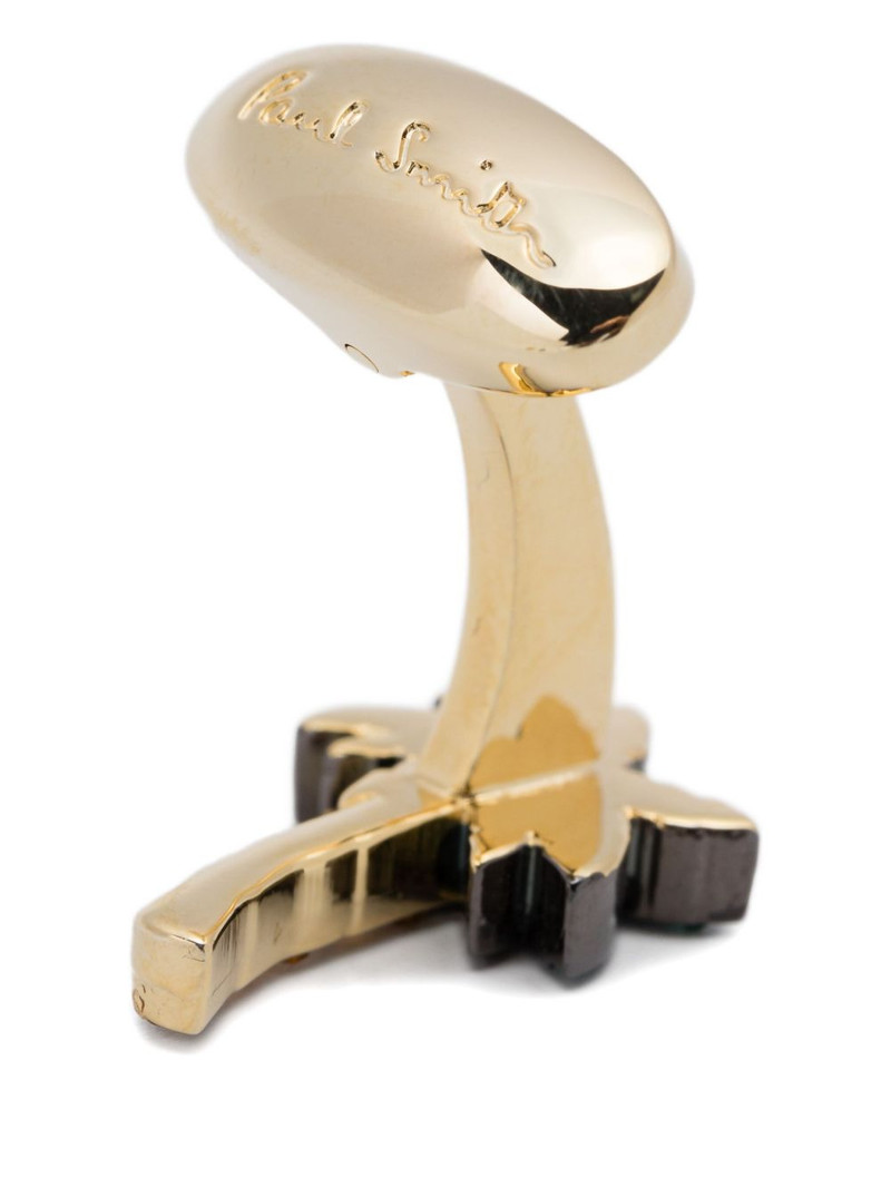 Paul Smith palm-tree brass cufflinks outlook