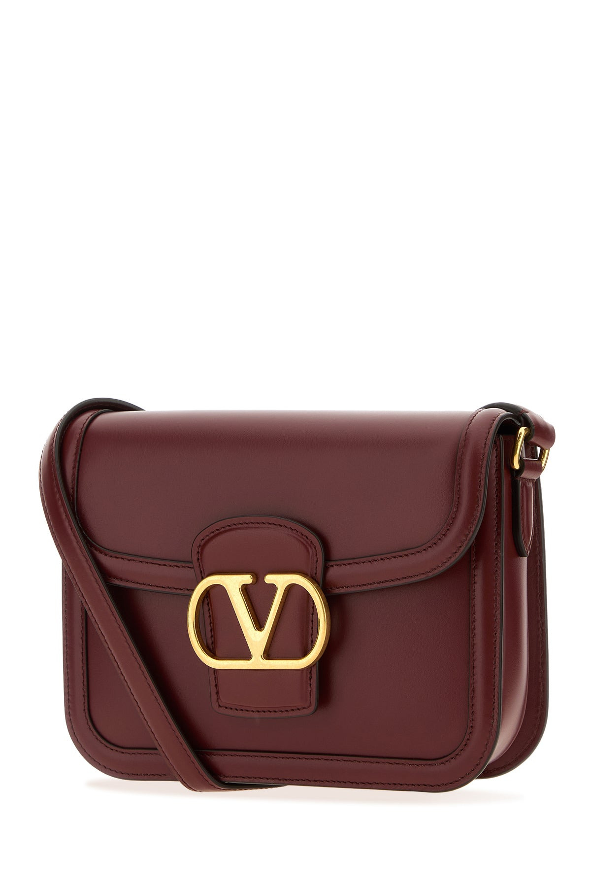 Burgundy leather 9TO5 shoulder bag - 2