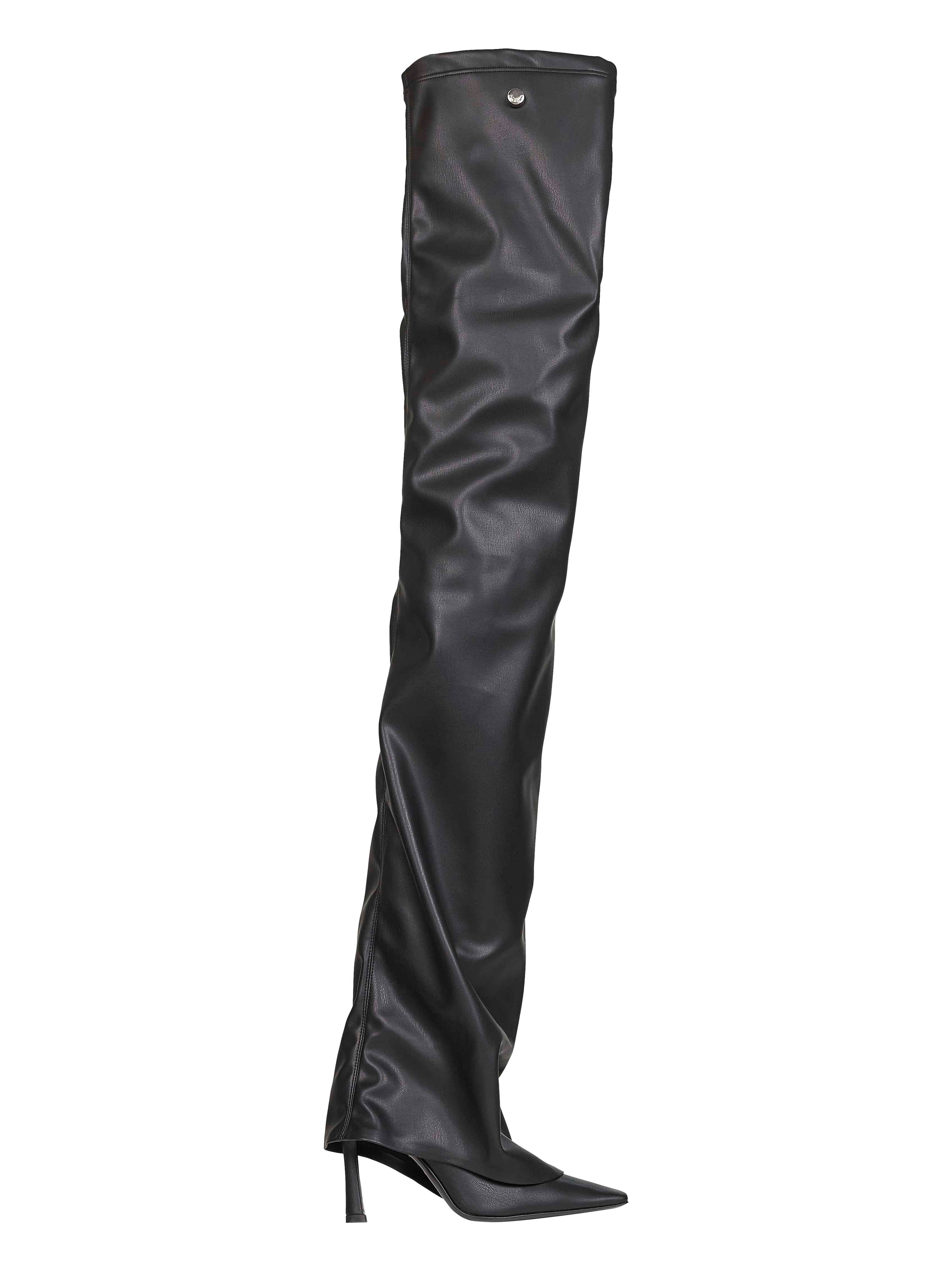 The Attico Women Black "Robin Otk" Thigh-High Boots - 2