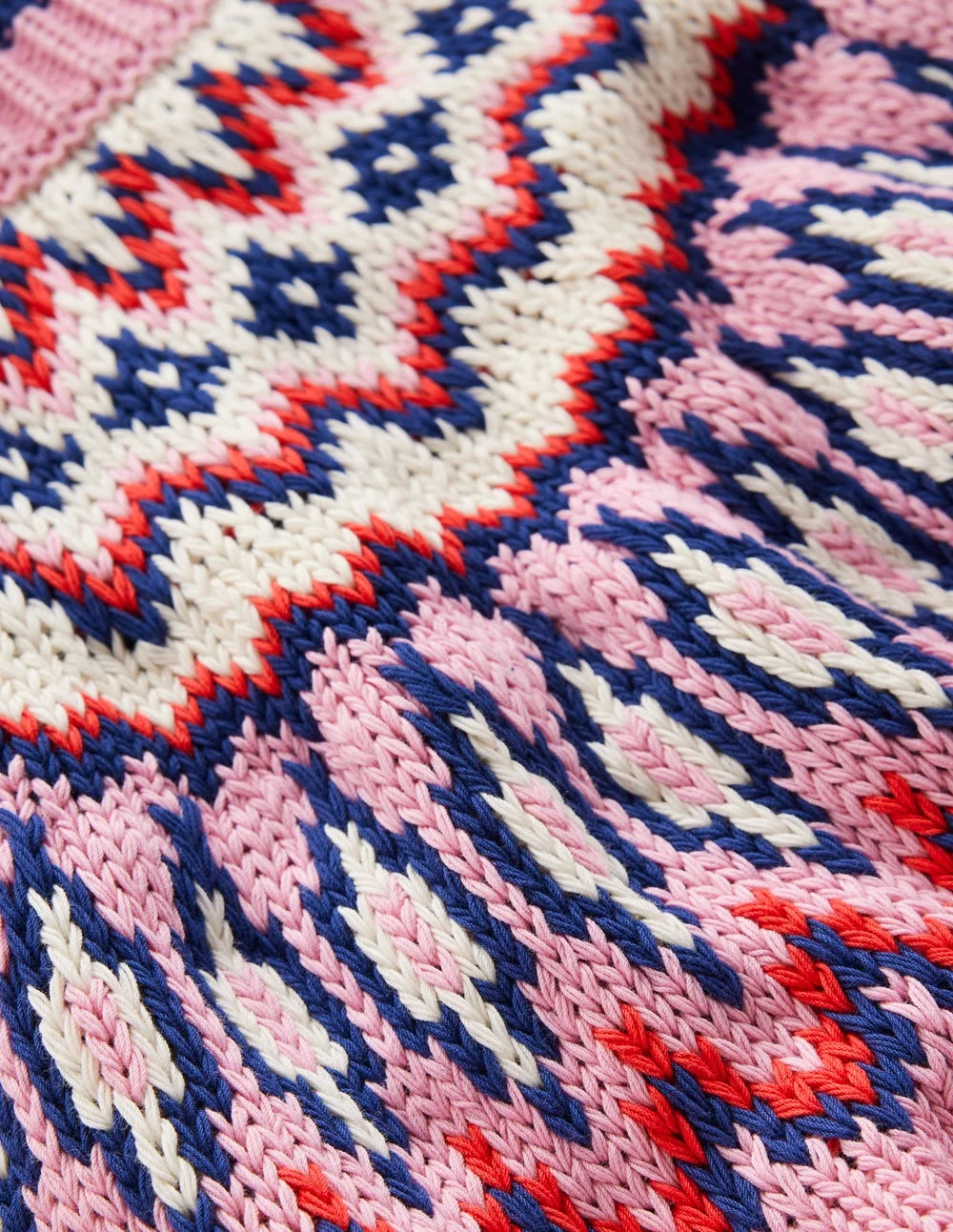 Margot Puff Sleeve T-Shirt-Almond Pink Fair Isle - 1