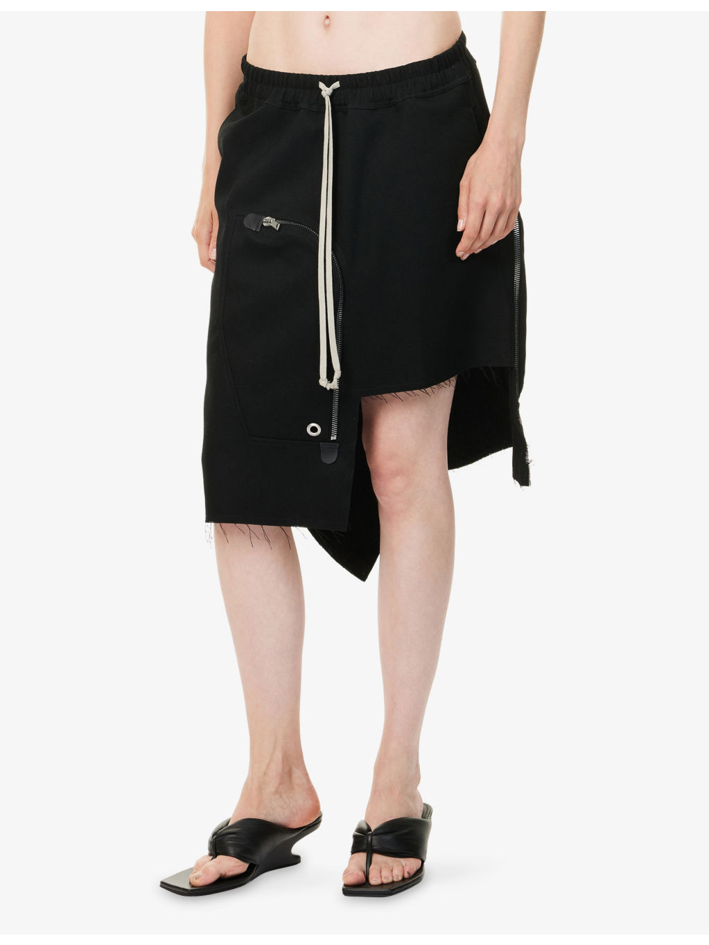 Dracca Asymmetric Wool Midi Skirt - 3
