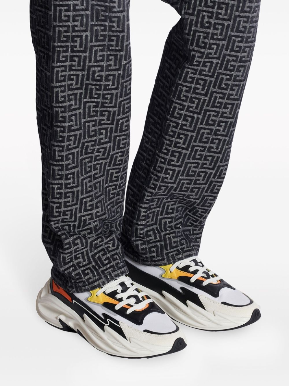 Run-Row embossed-logo trainers - 7