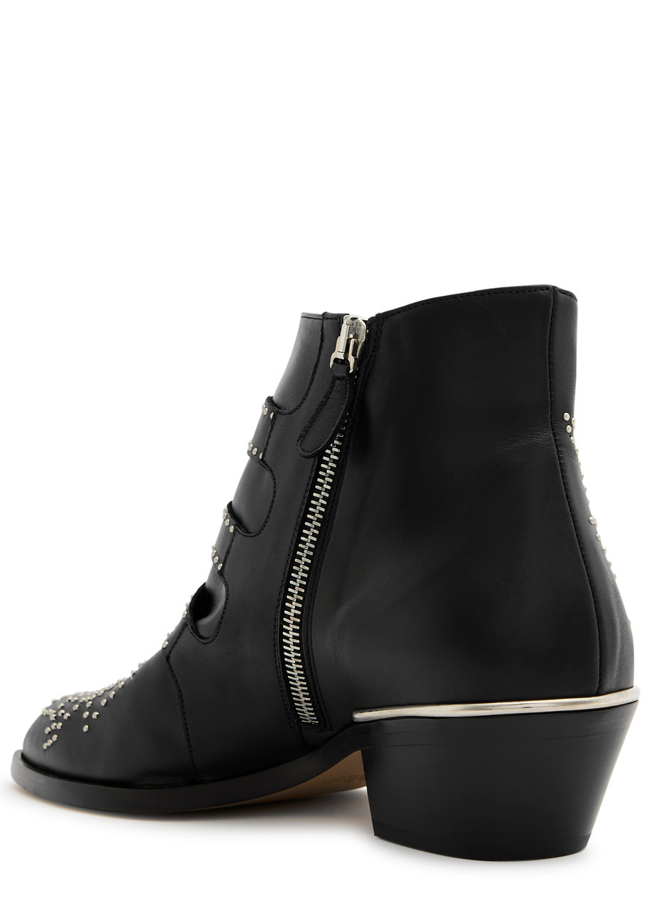 Chloe Susanna 40 Studded Leather Ankle Boots - 2