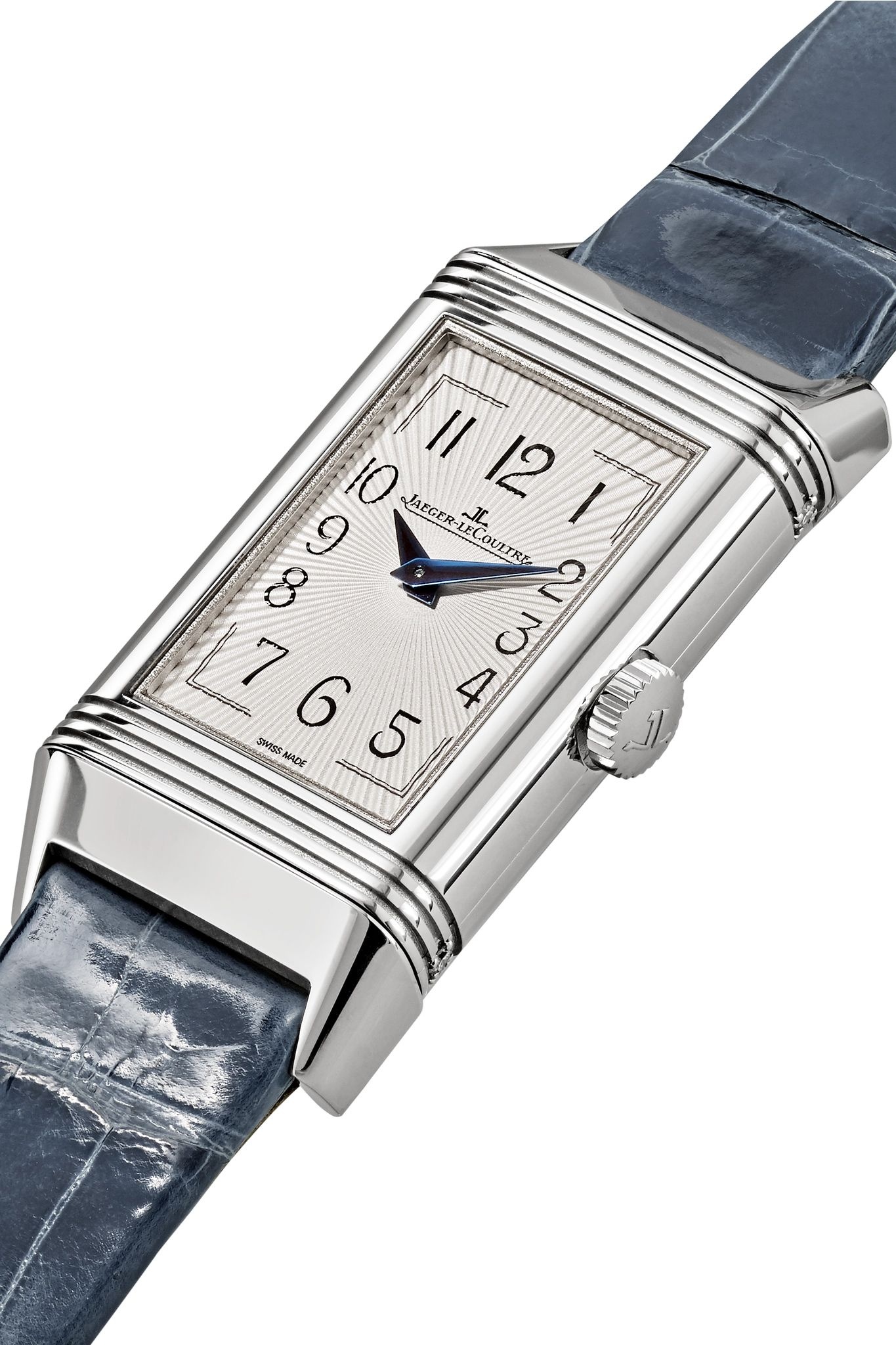 Reverso One Duetto Moon hand-wound stainless steel, diamond and alligator watch - 2