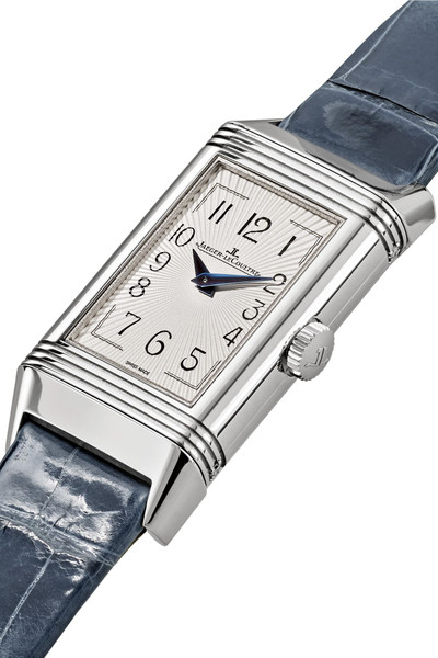 Jaeger-LeCoultre Reverso One Duetto Moon hand-wound stainless steel, diamond and alligator watch outlook