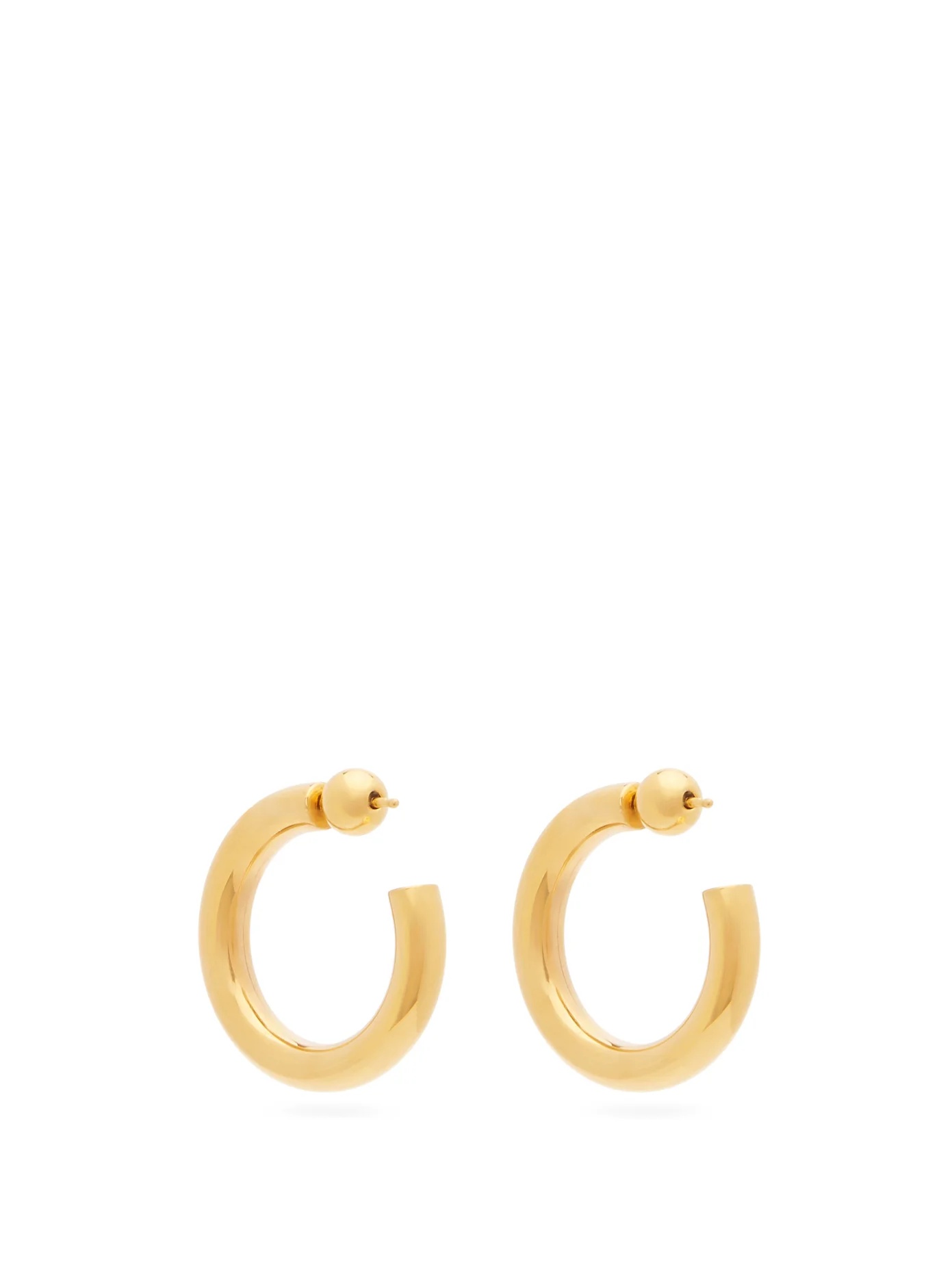 Everyday hoop gold vermeil earrings - 3