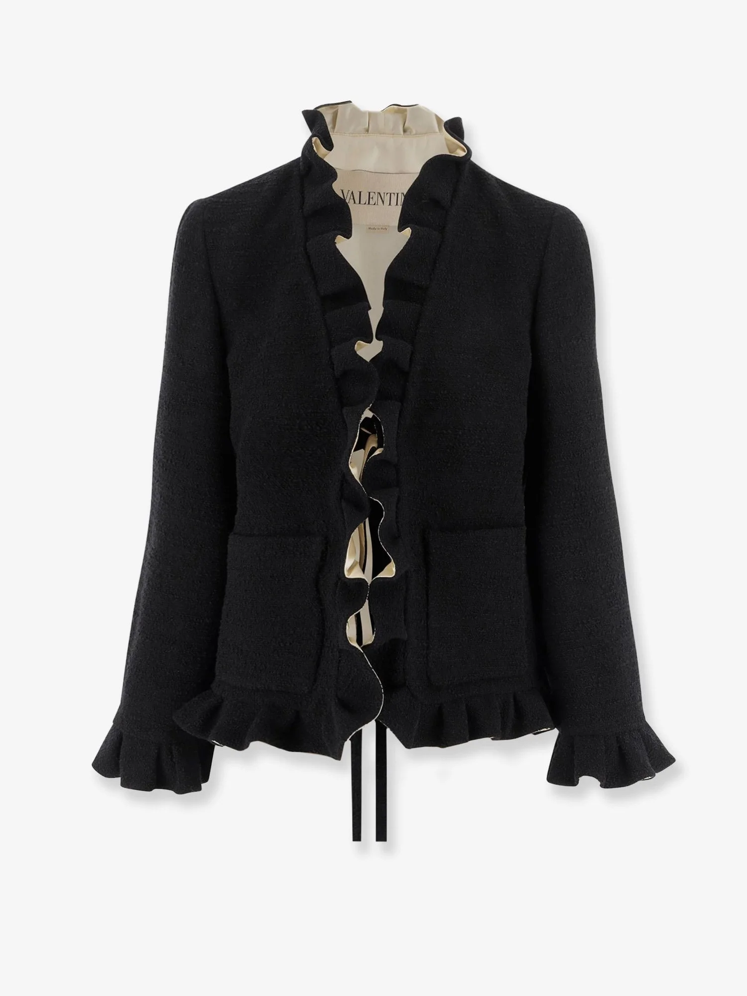 Valentino Silk Blazer With Frontal Knot - 1