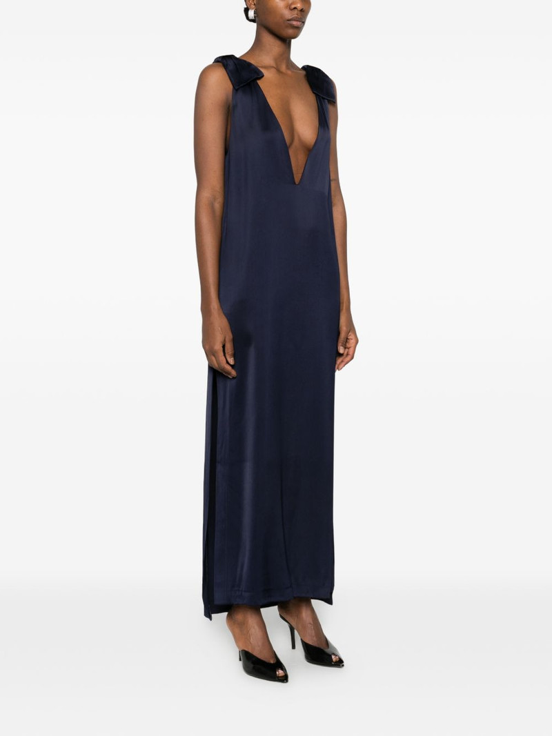 bow V-neck dress 3