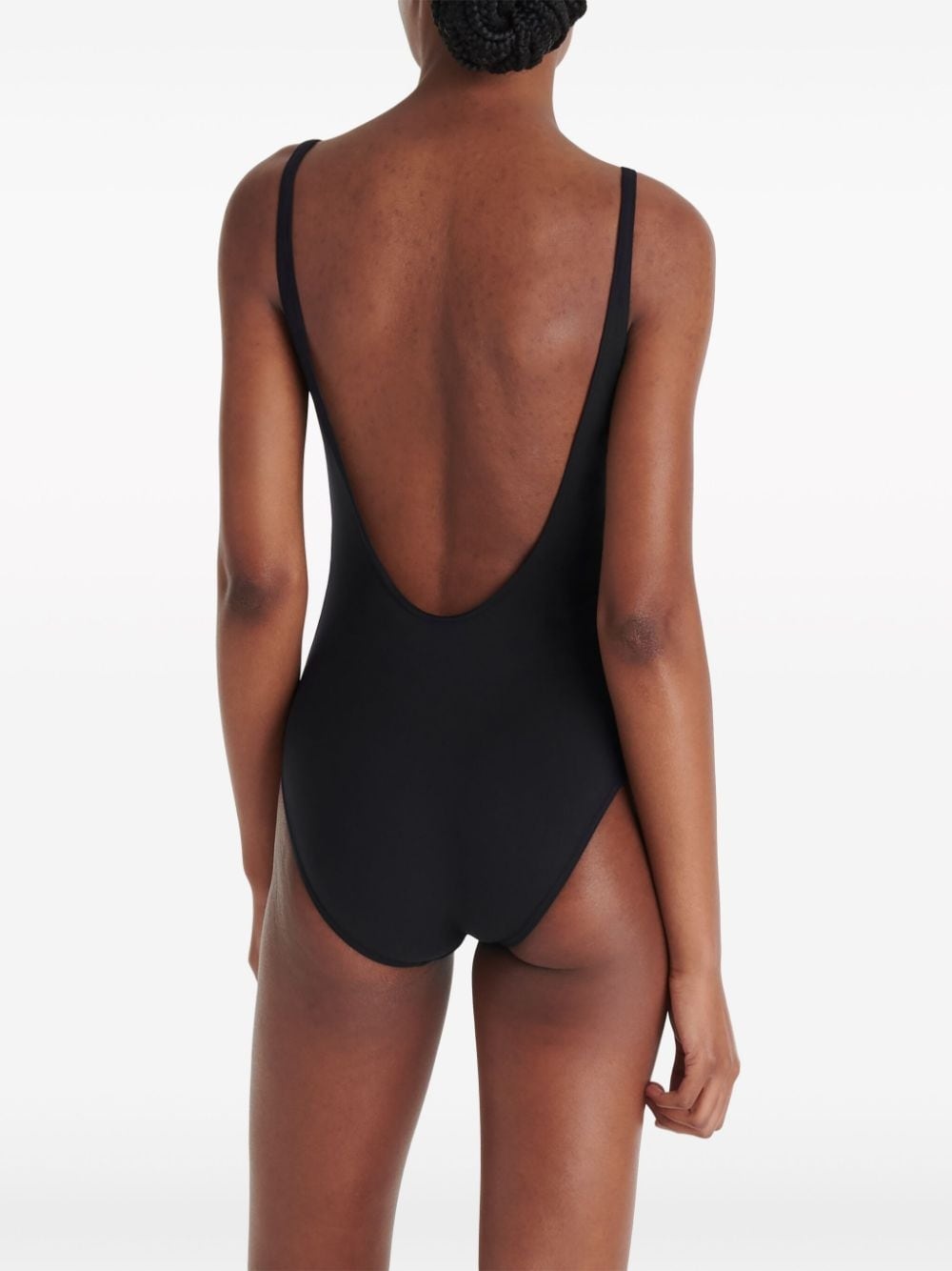 Damier belted swimsuit - 5