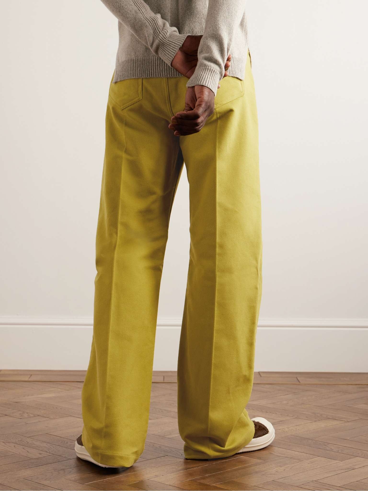 Rick Owens wide-leg cotton trousers - Yellow