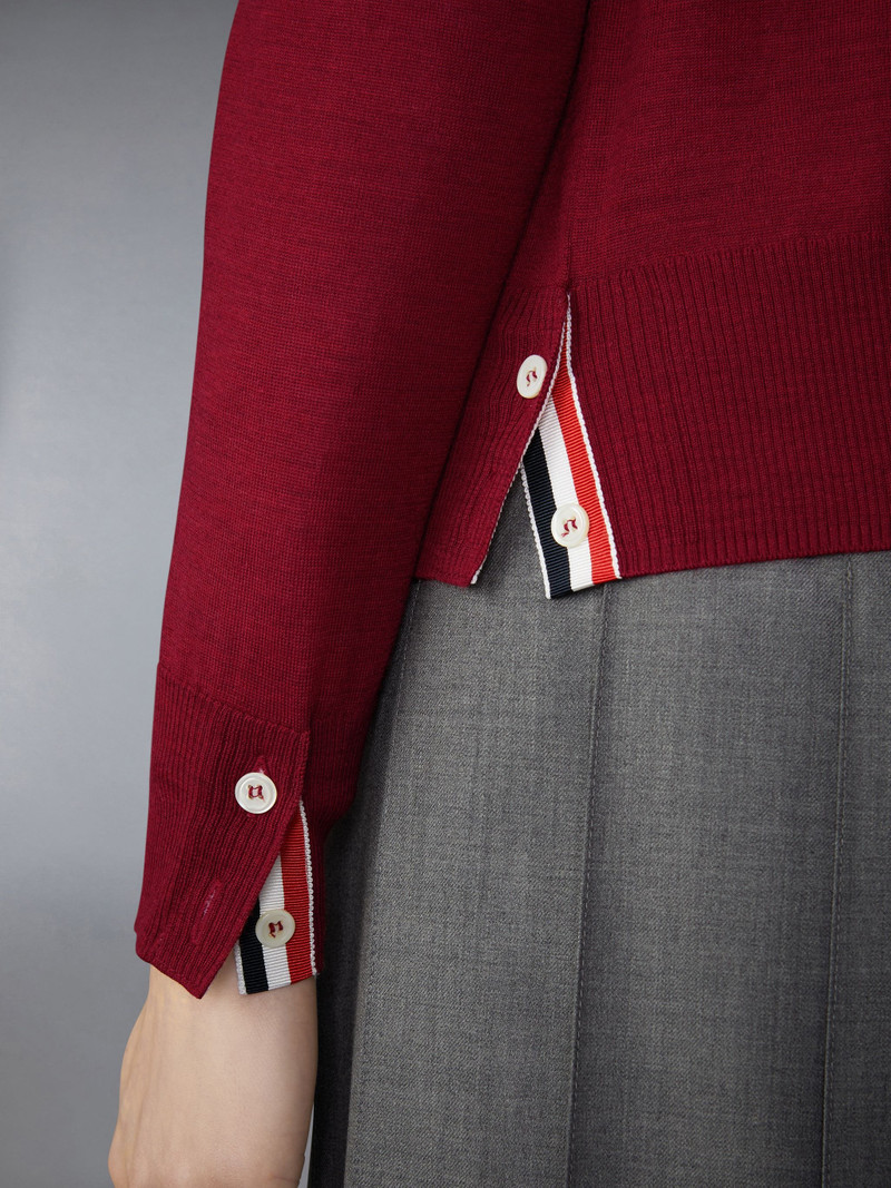 Fine Merino Wool 4-Bar Relaxed Fit Cardigan 5