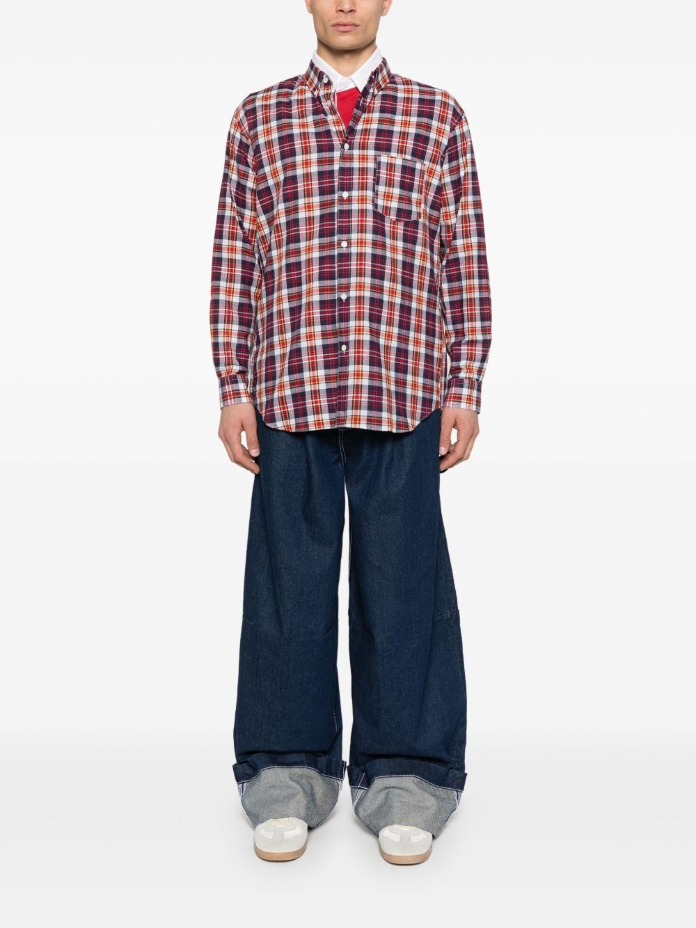 plaid-check shirt - 2