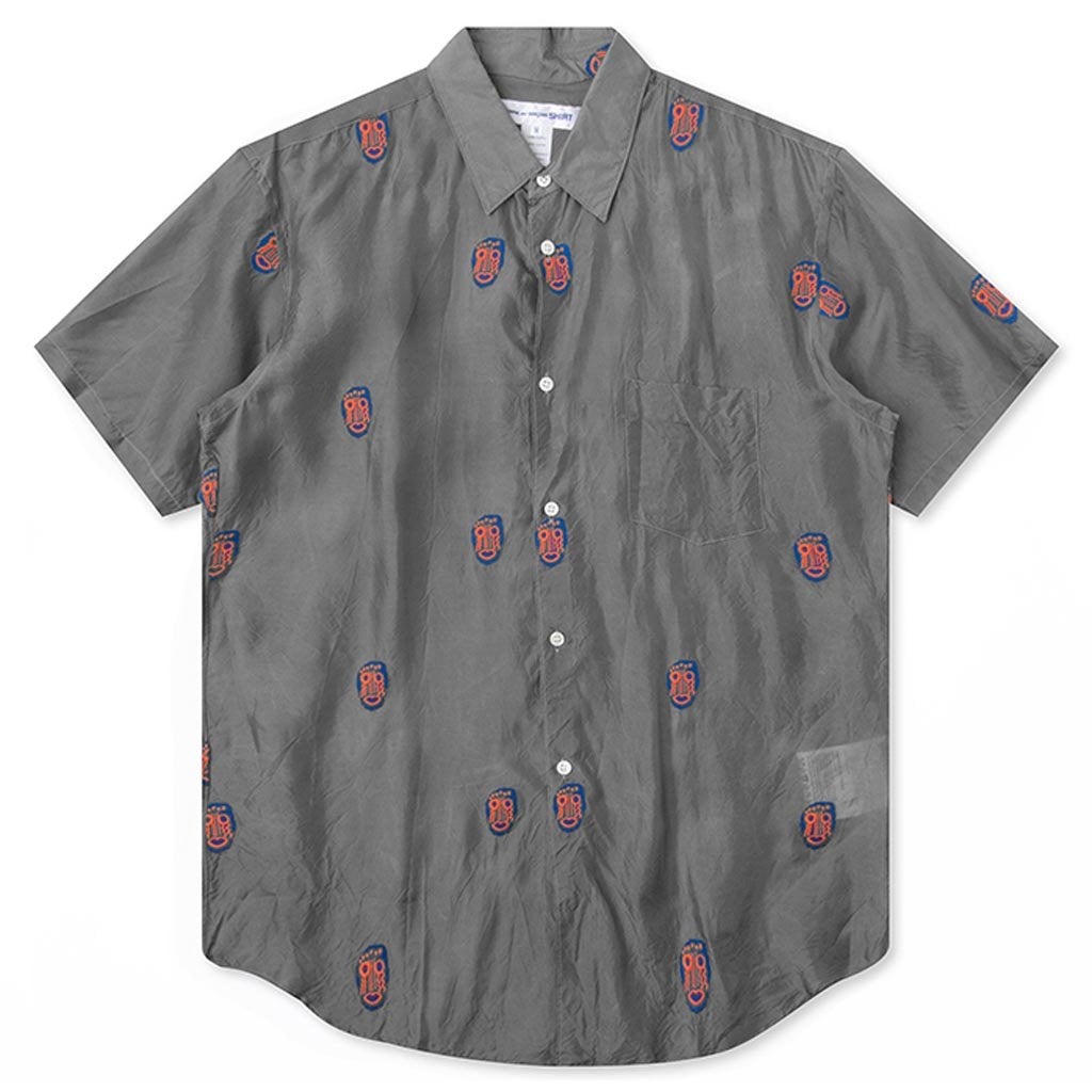 COMME DES GARCONS SHIRT MASK EMBROIDERED - GREY - 1