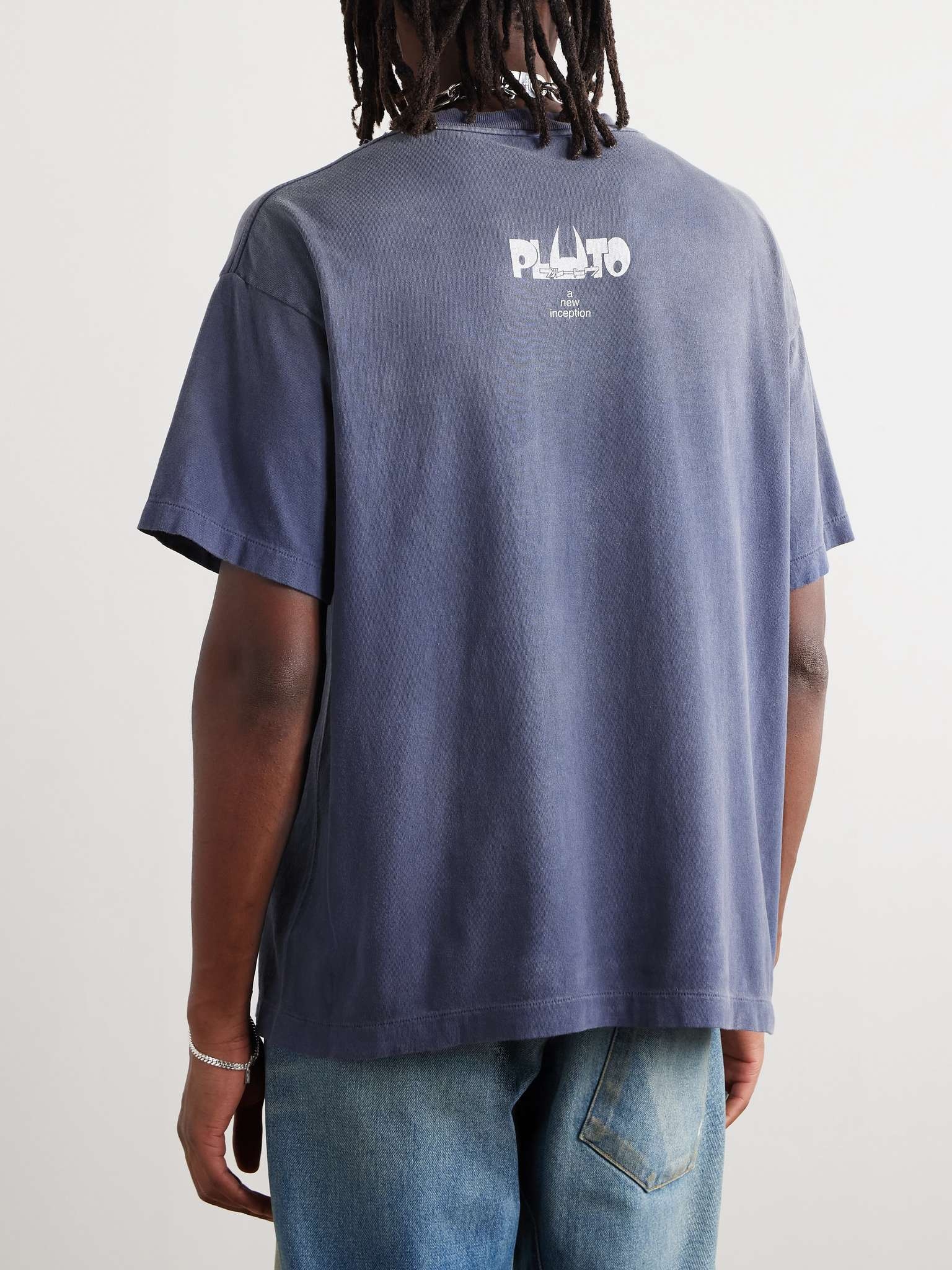 + PLUTO Distressed Printed Cotton-Jersey T-Shirt - 3