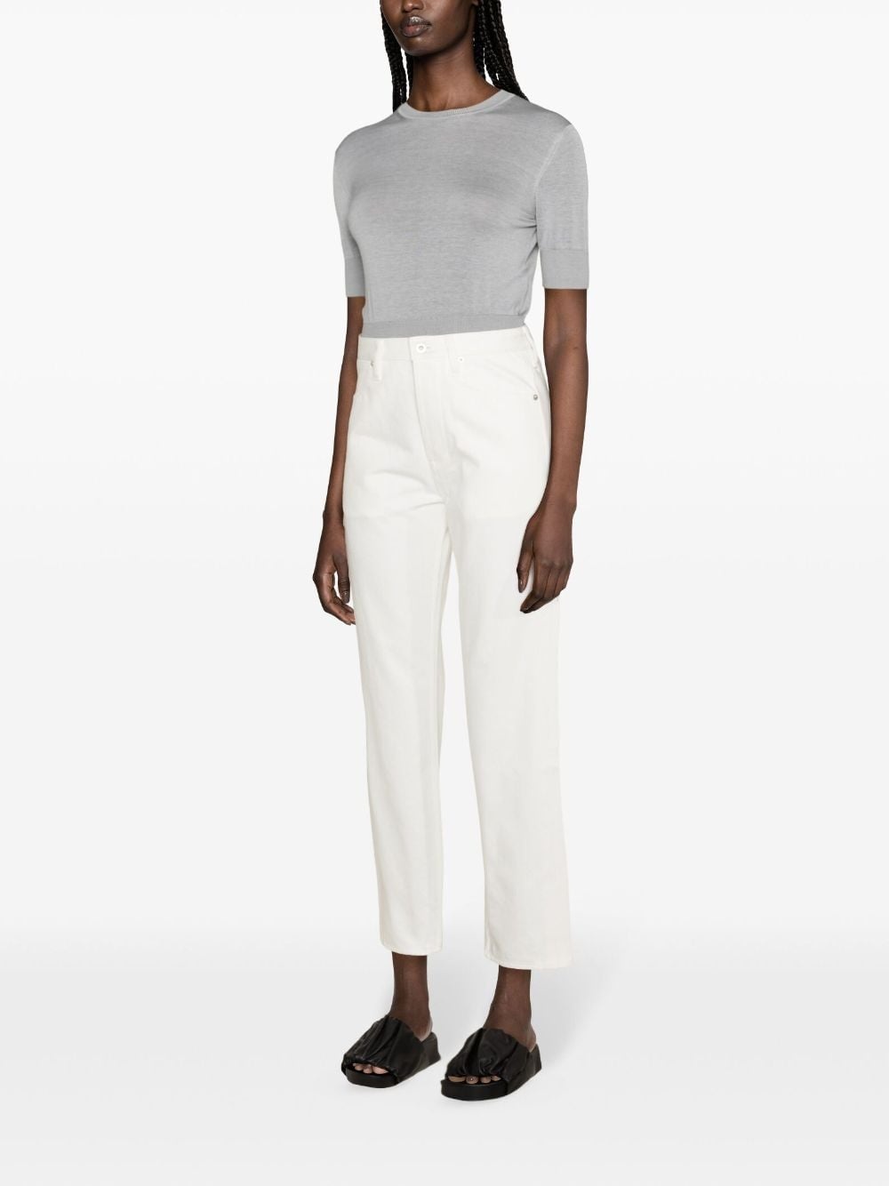mid-rise straight jeans - 3
