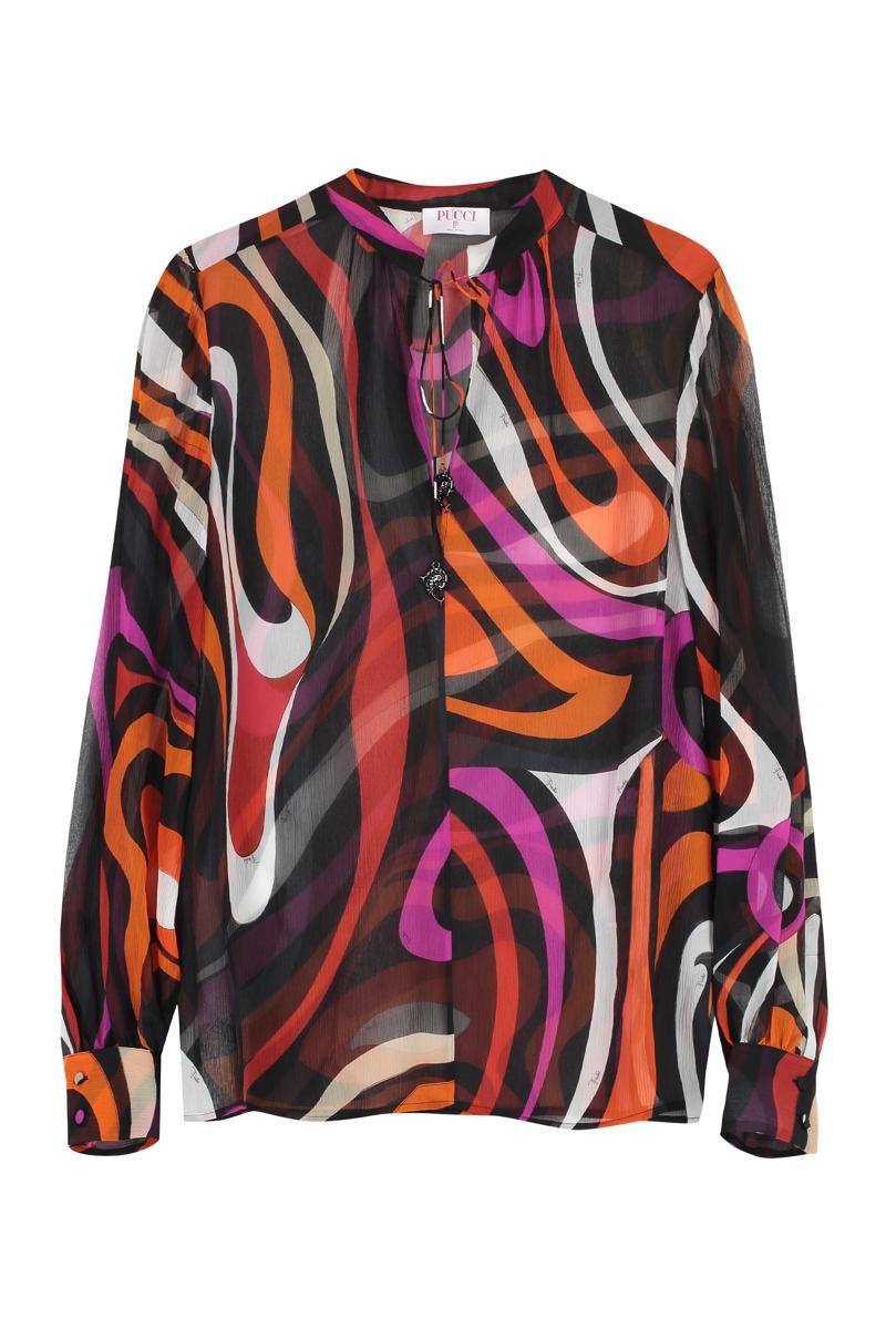 PUCCI PRINTED SILK BLOUSE - 1