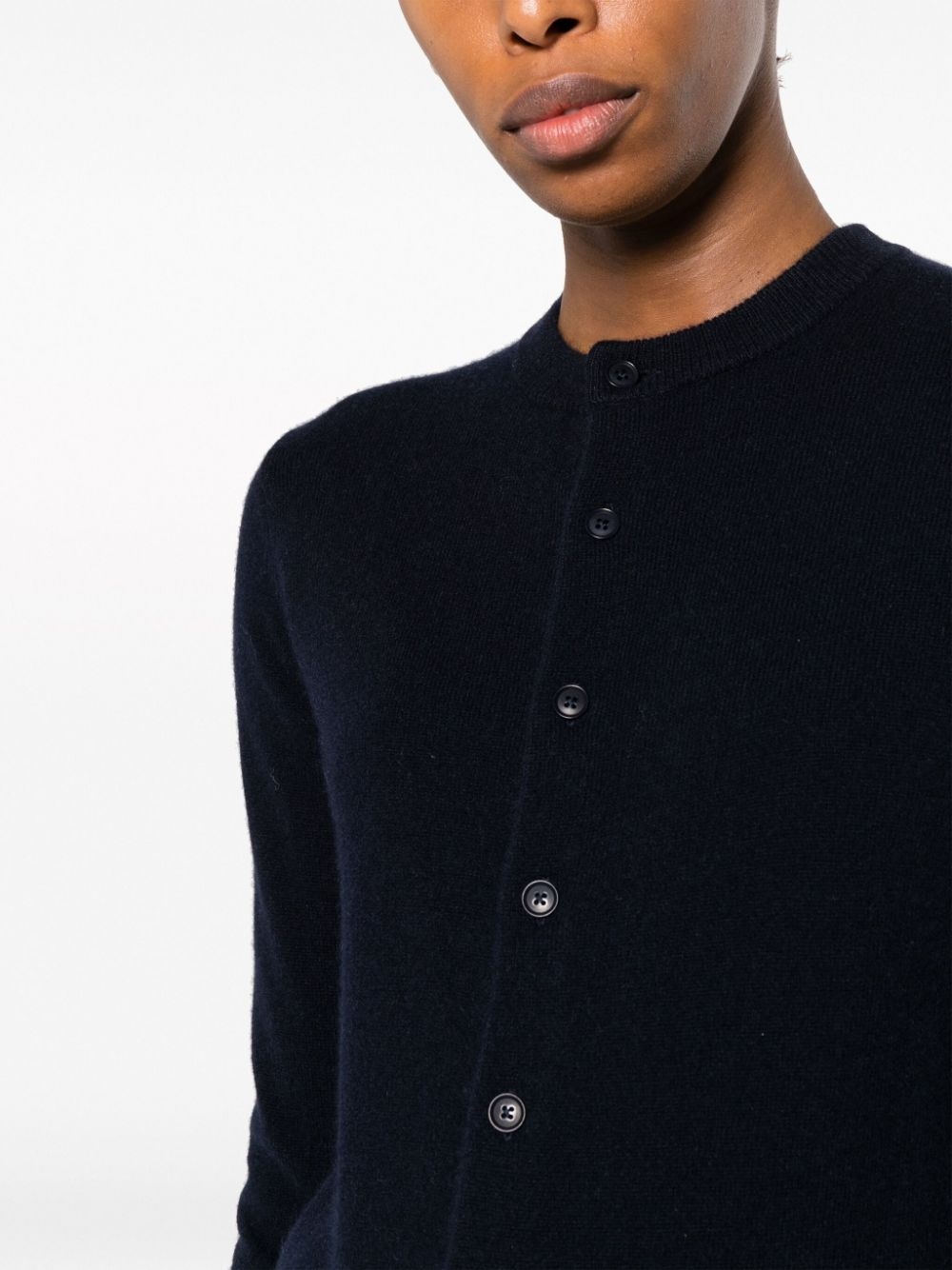 round-neck cashmere cardigan - 5