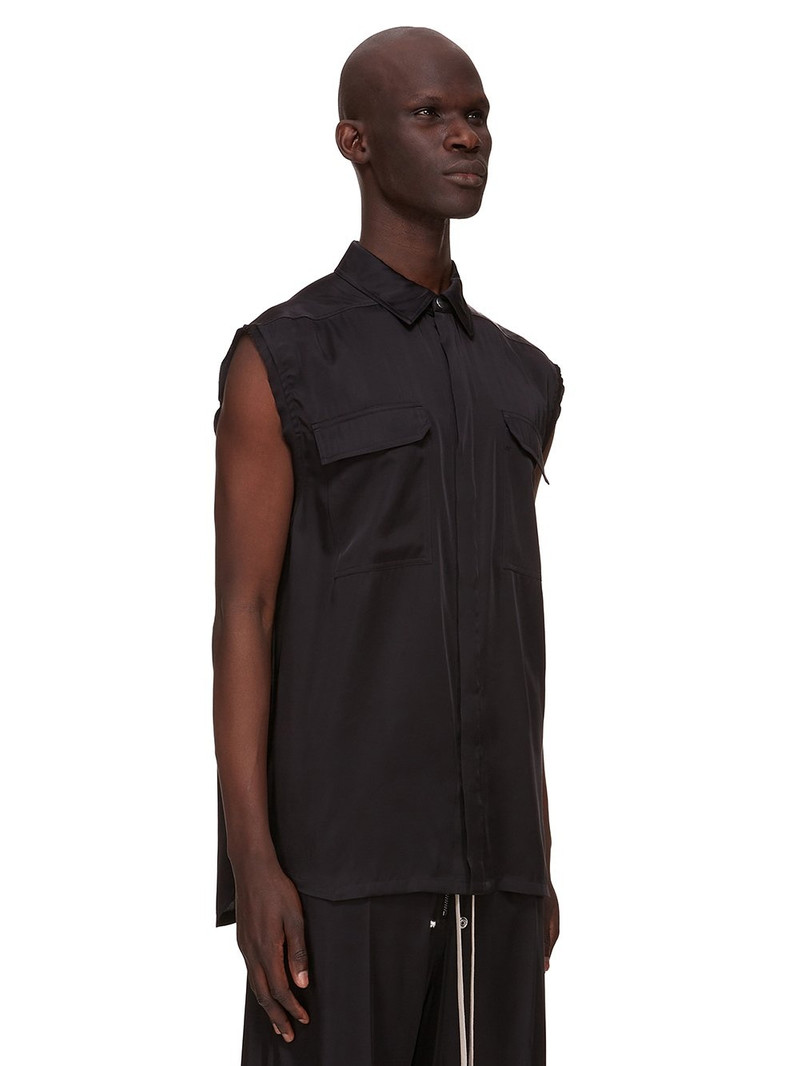 Rick Owens Black Hollywood Jumbo SL Overshirt outlook